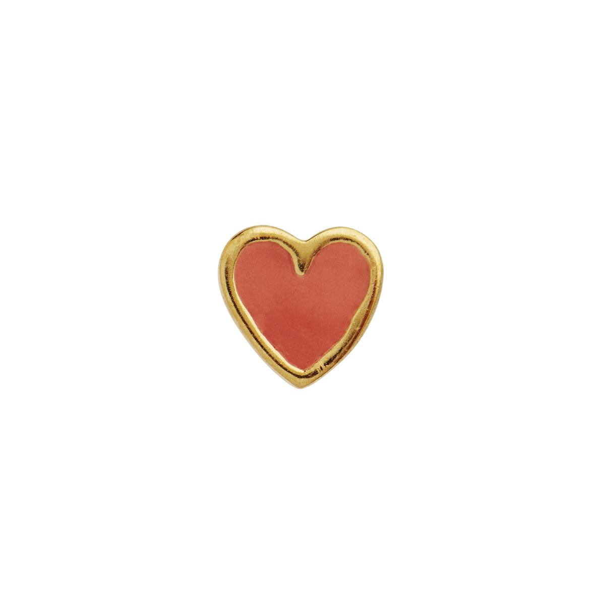 Petit Love Heart Coral Earstick