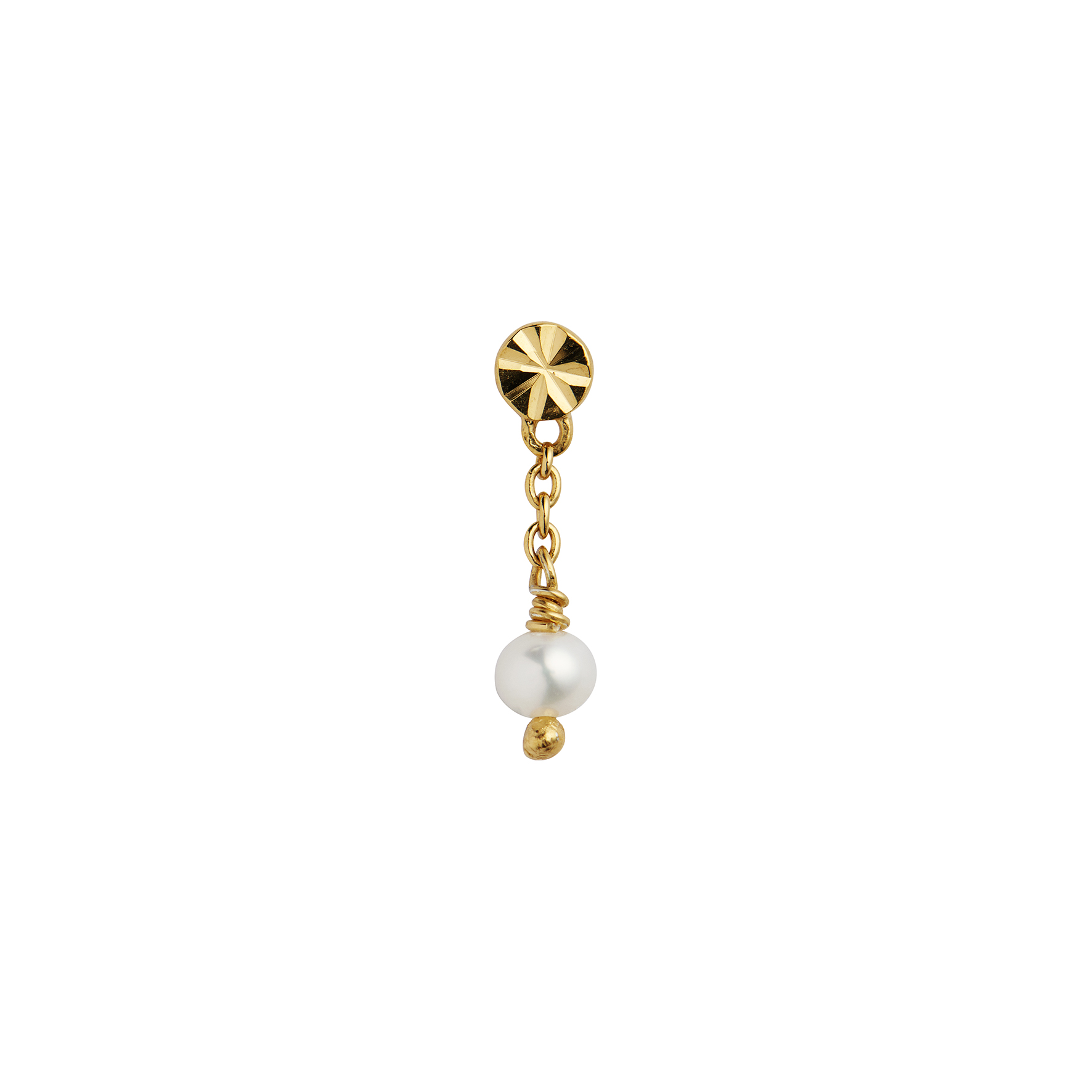 Tres Petit Etoile Earring With Pearl