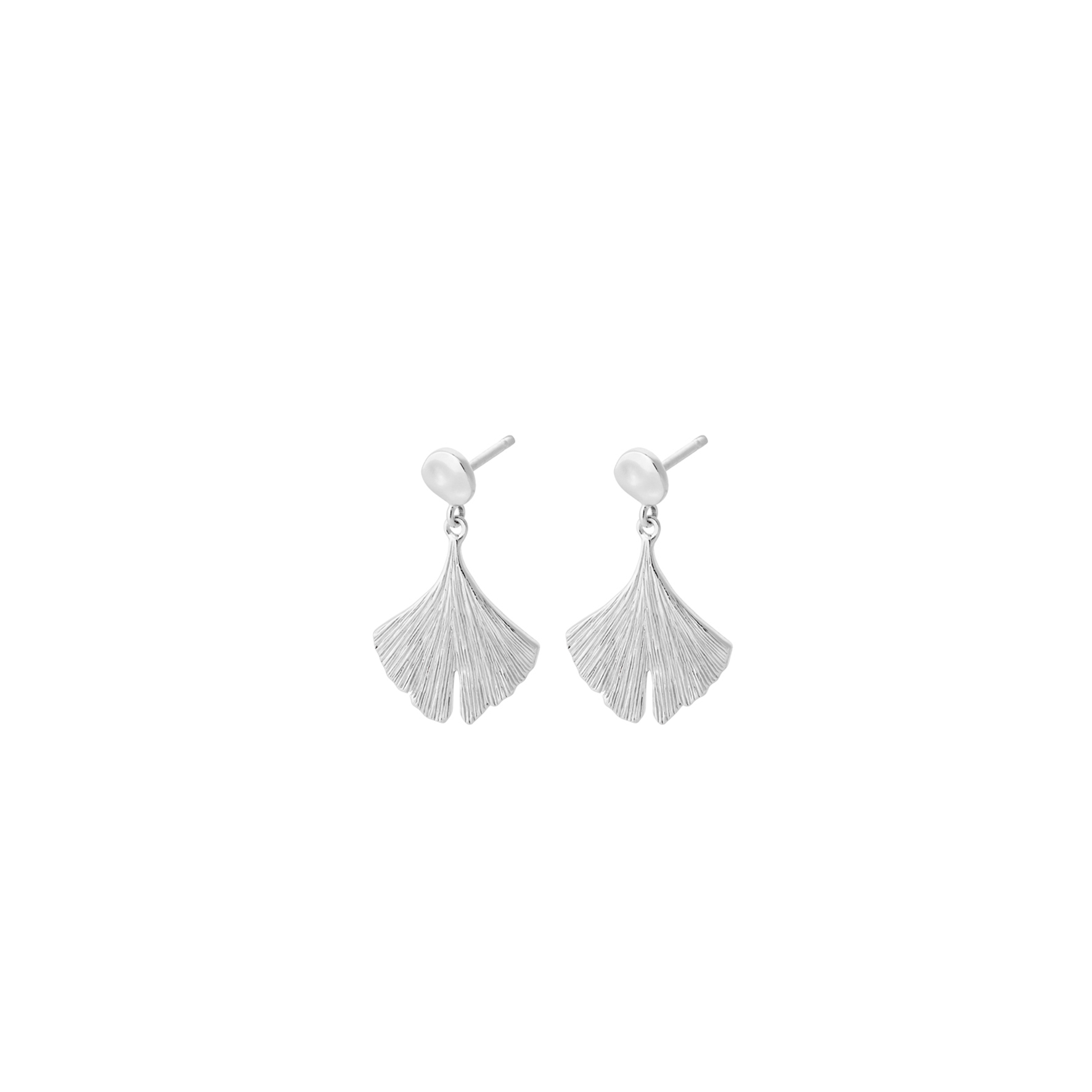 Biloba Earrings - Stříbrná barva