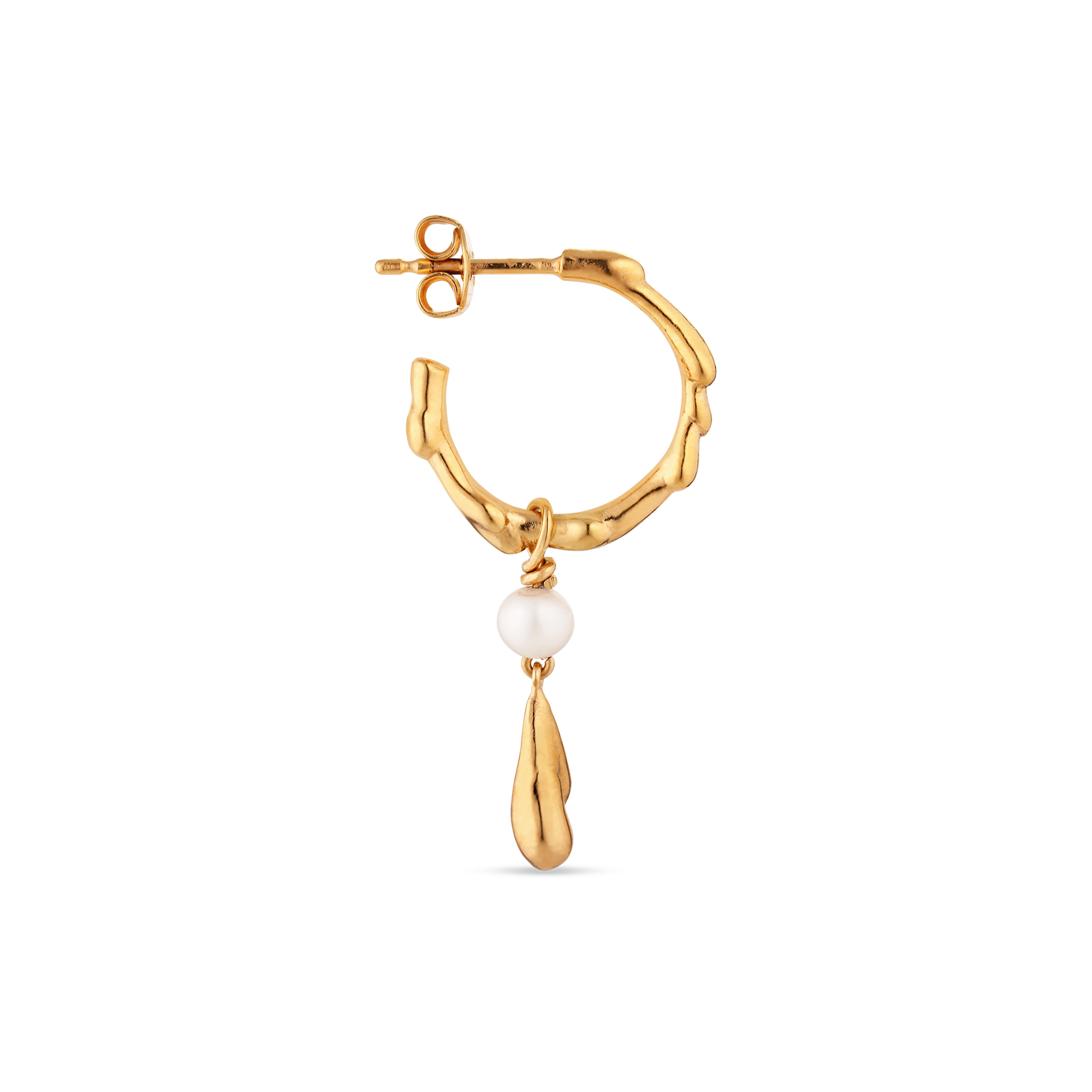 Drippy Hoop With Pearl Drop