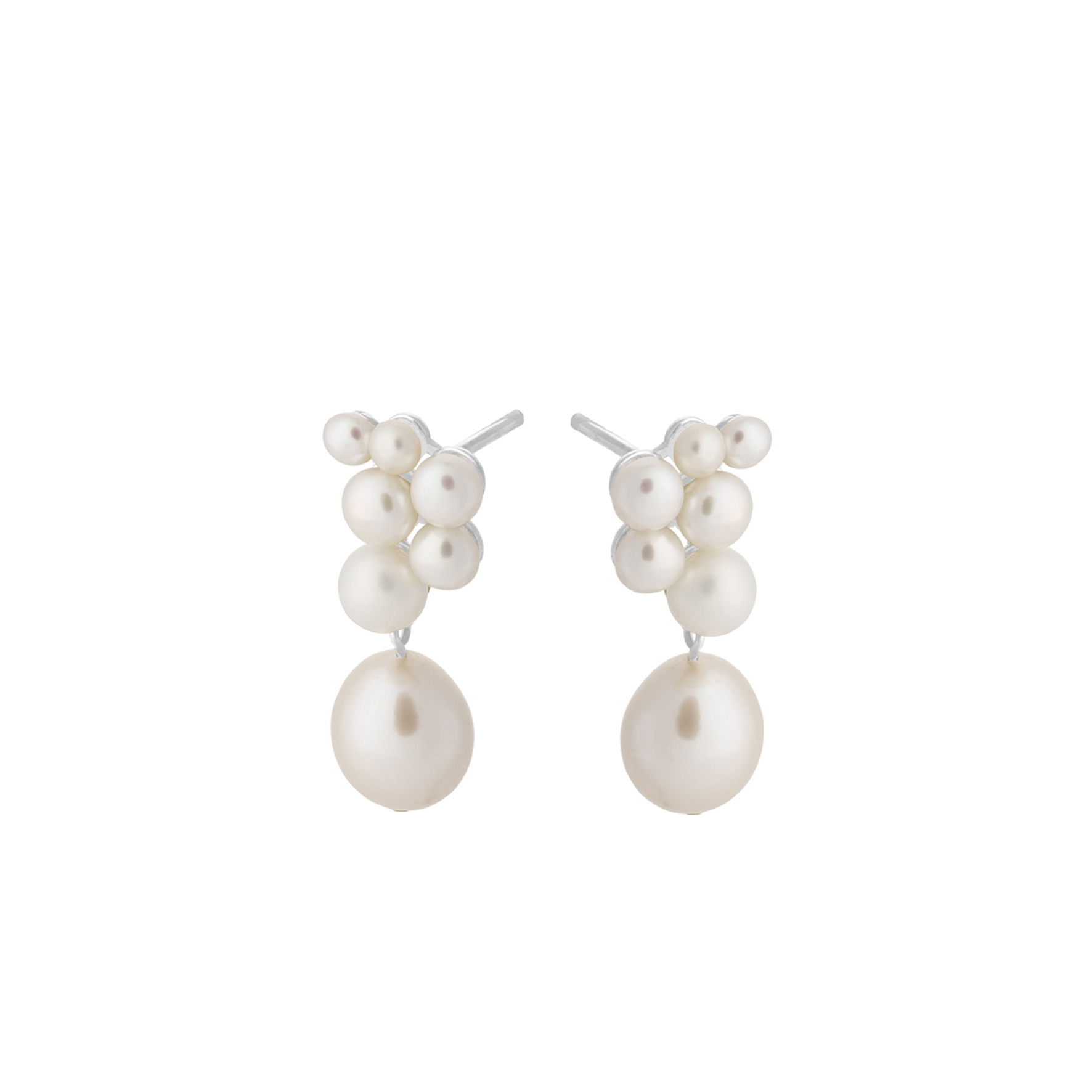 Ocean Treasure Earsticks - Silverfärg, Vit