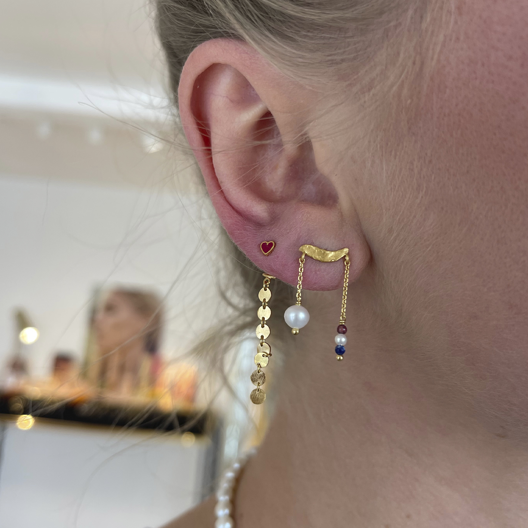 Petit Love Heart Burgundy Enamel