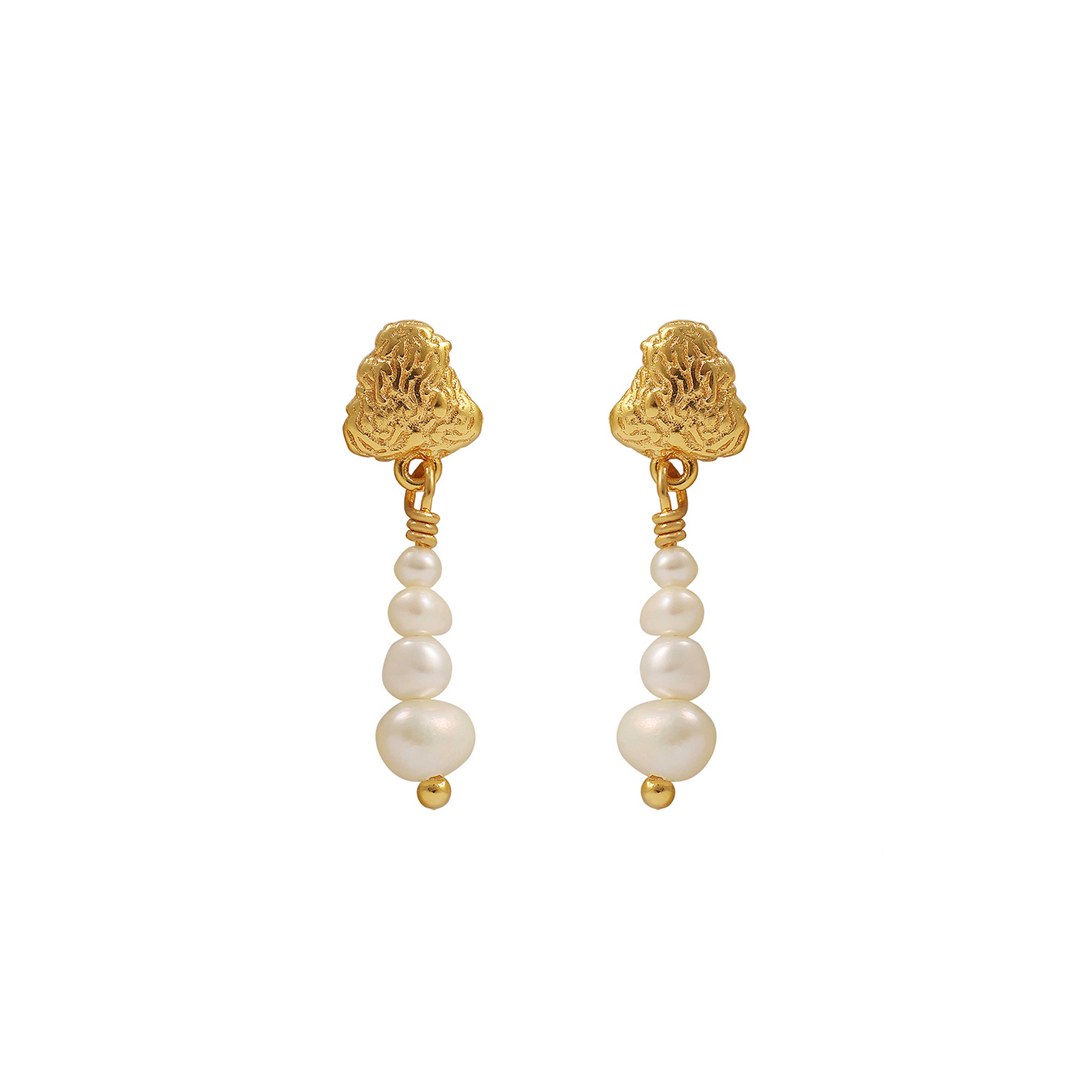 Coralie White Earrings