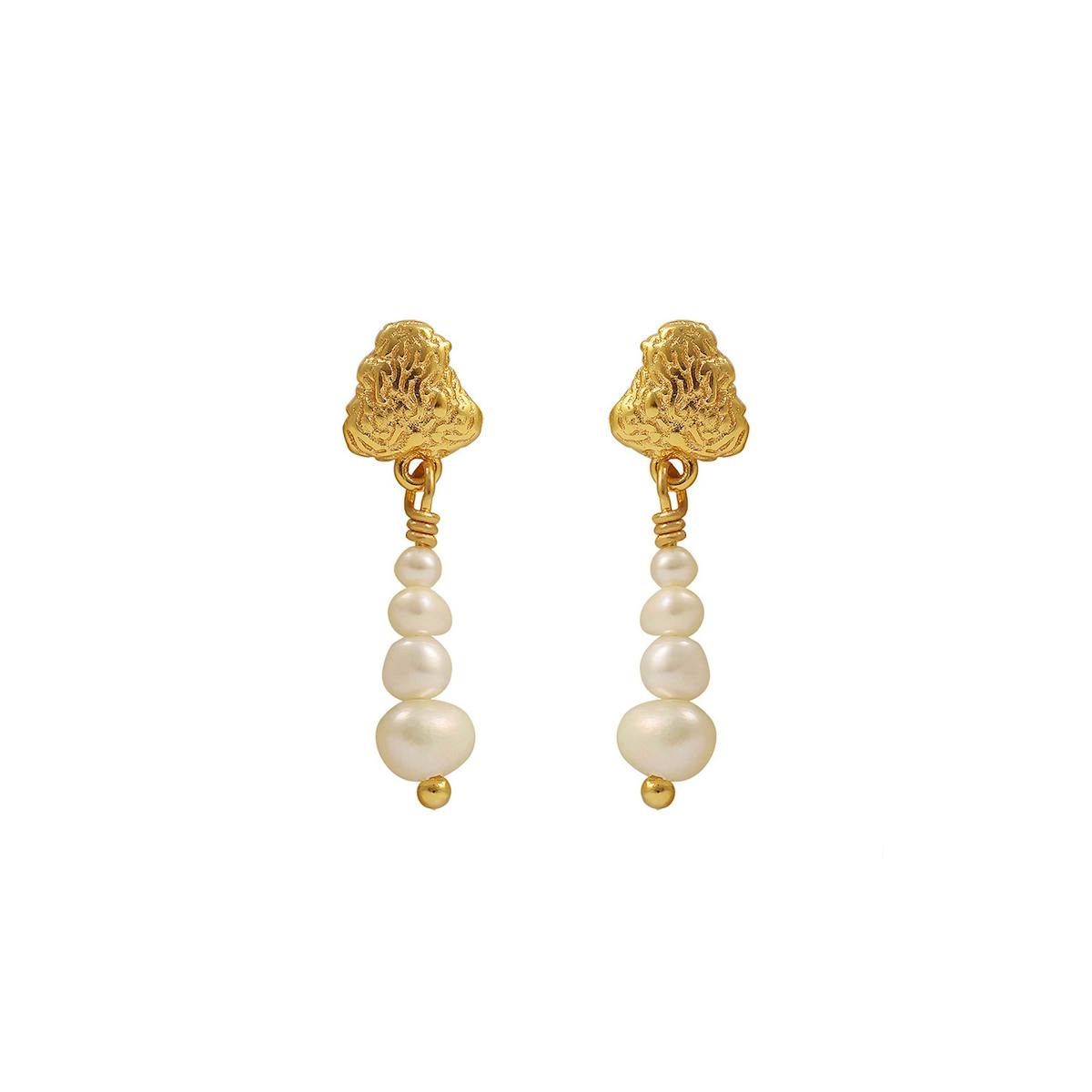 Coralie White Earrings