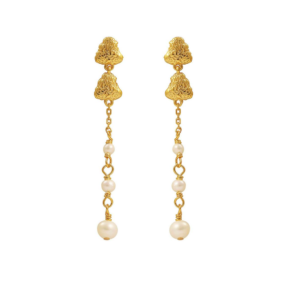 Coralie White Grande Earrings