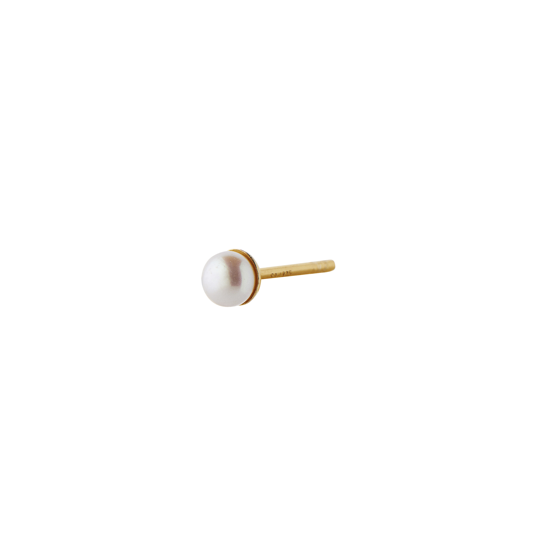 Tres Petit Pearl Earstick - Couleur or, Blanc