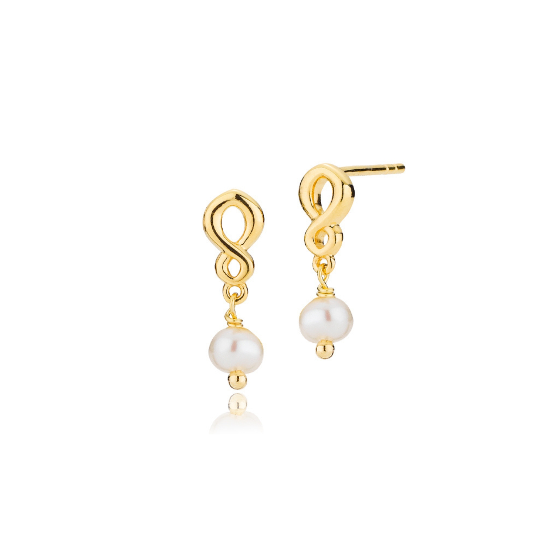 Majesty Earsticks With White Pearl