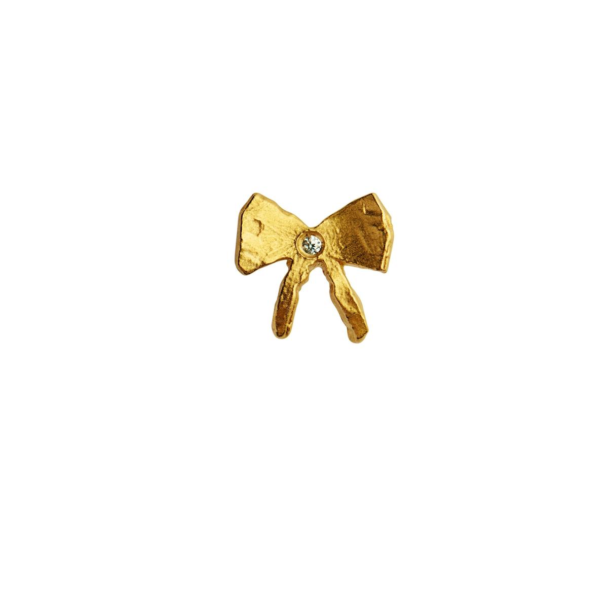 Petit Bow Earring With Stone