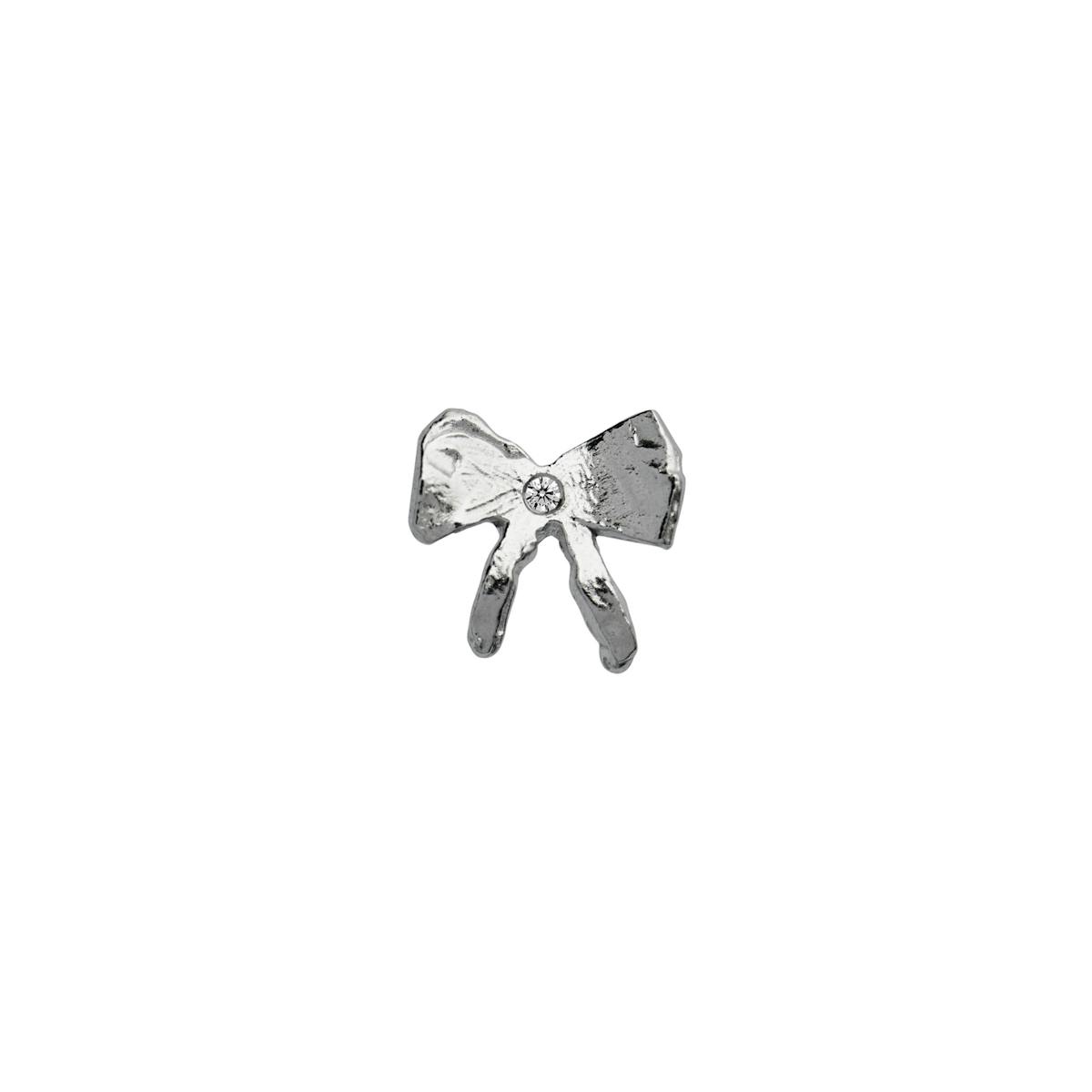 Petit Bow Earring With Stone