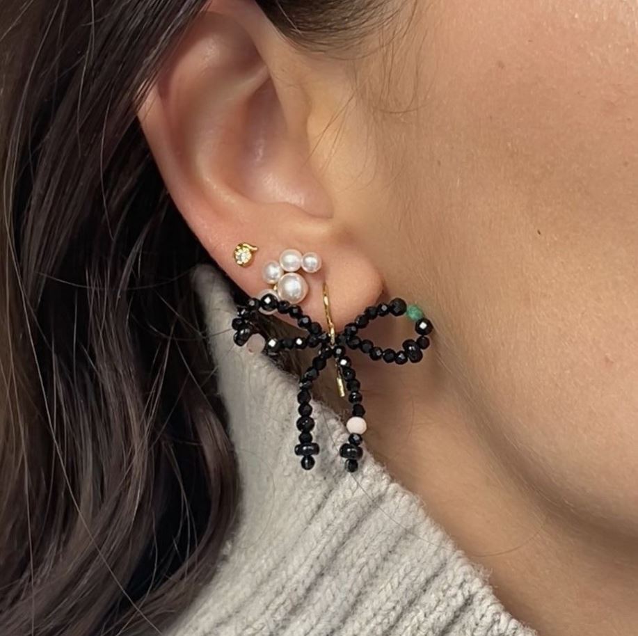 Lissé Bow Earring Black Dream Colors