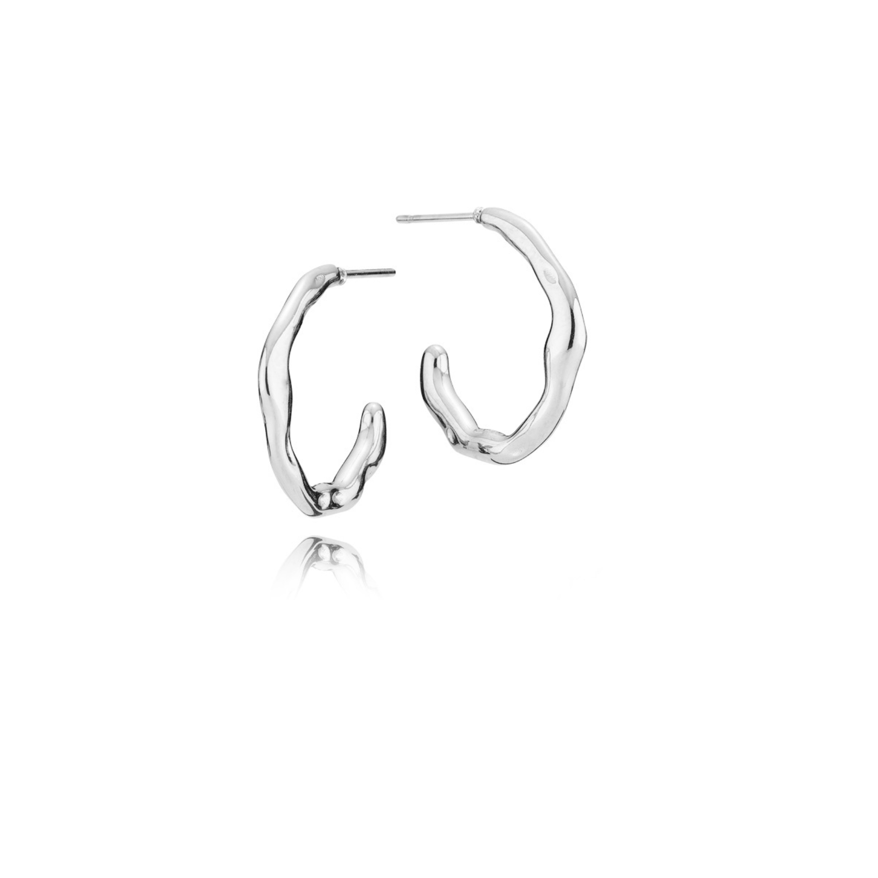 Gabi x Sistie 2nd Hoops Small - Silver color