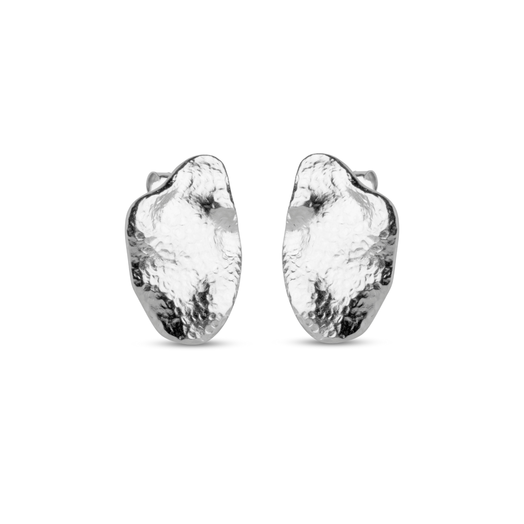 Maia Large Studs - Hopeanvärinen