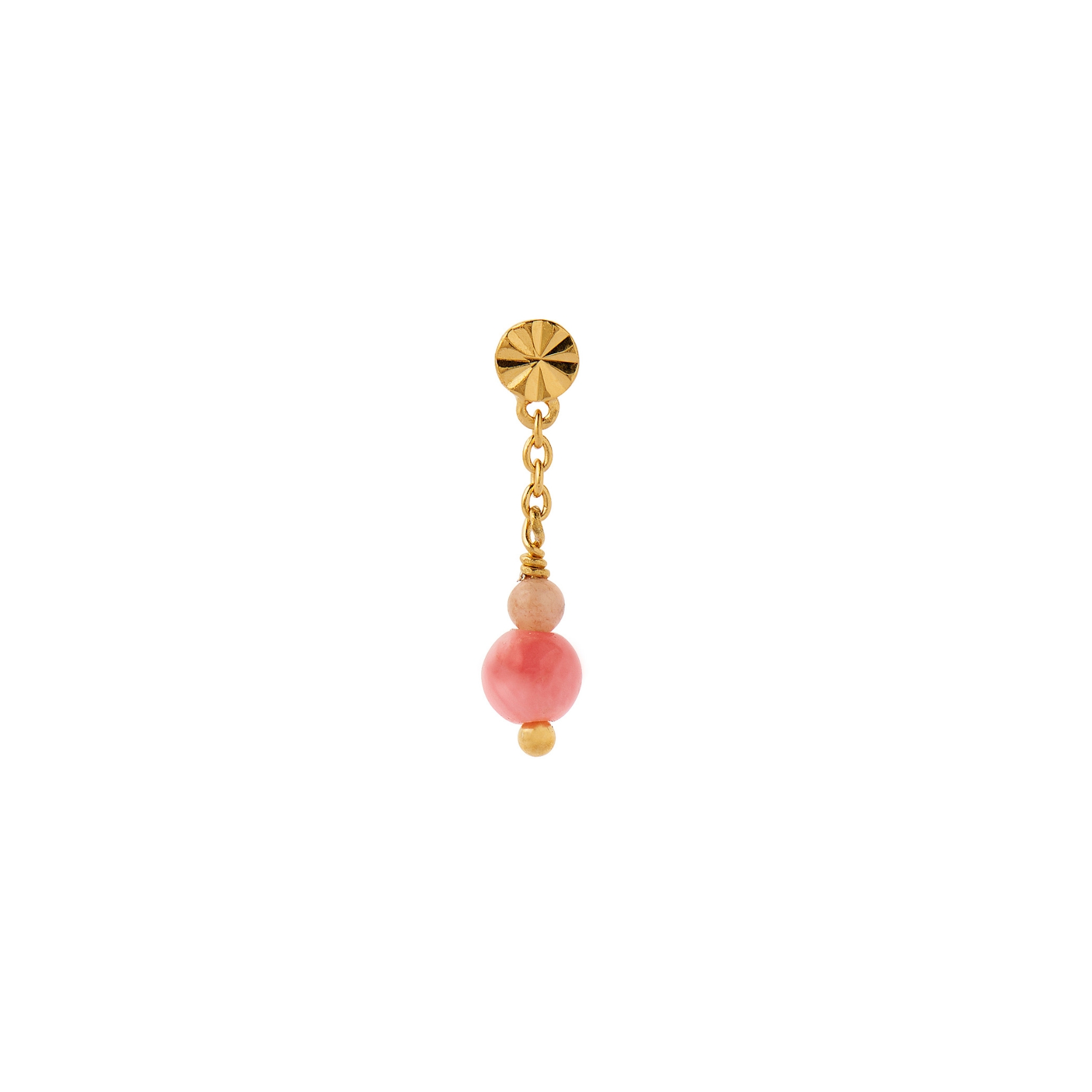 Tres Petit Etoile Earring With Coral