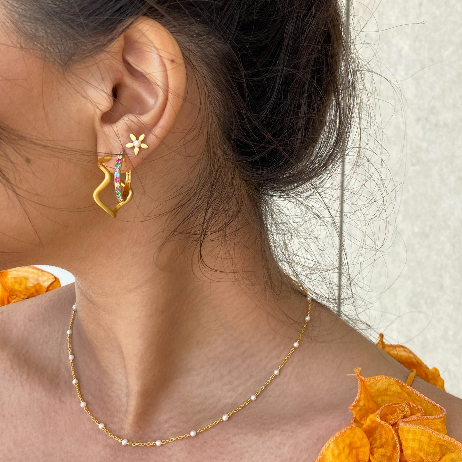 Forget-Me-Not Pearl Studs