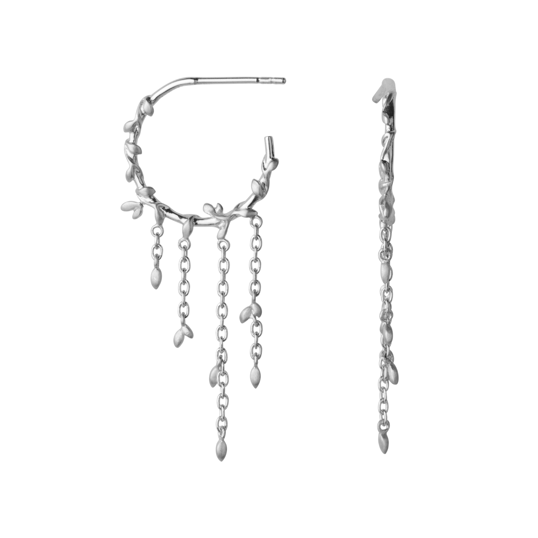 Jungle Ivy Hoops - Hopeanvärinen