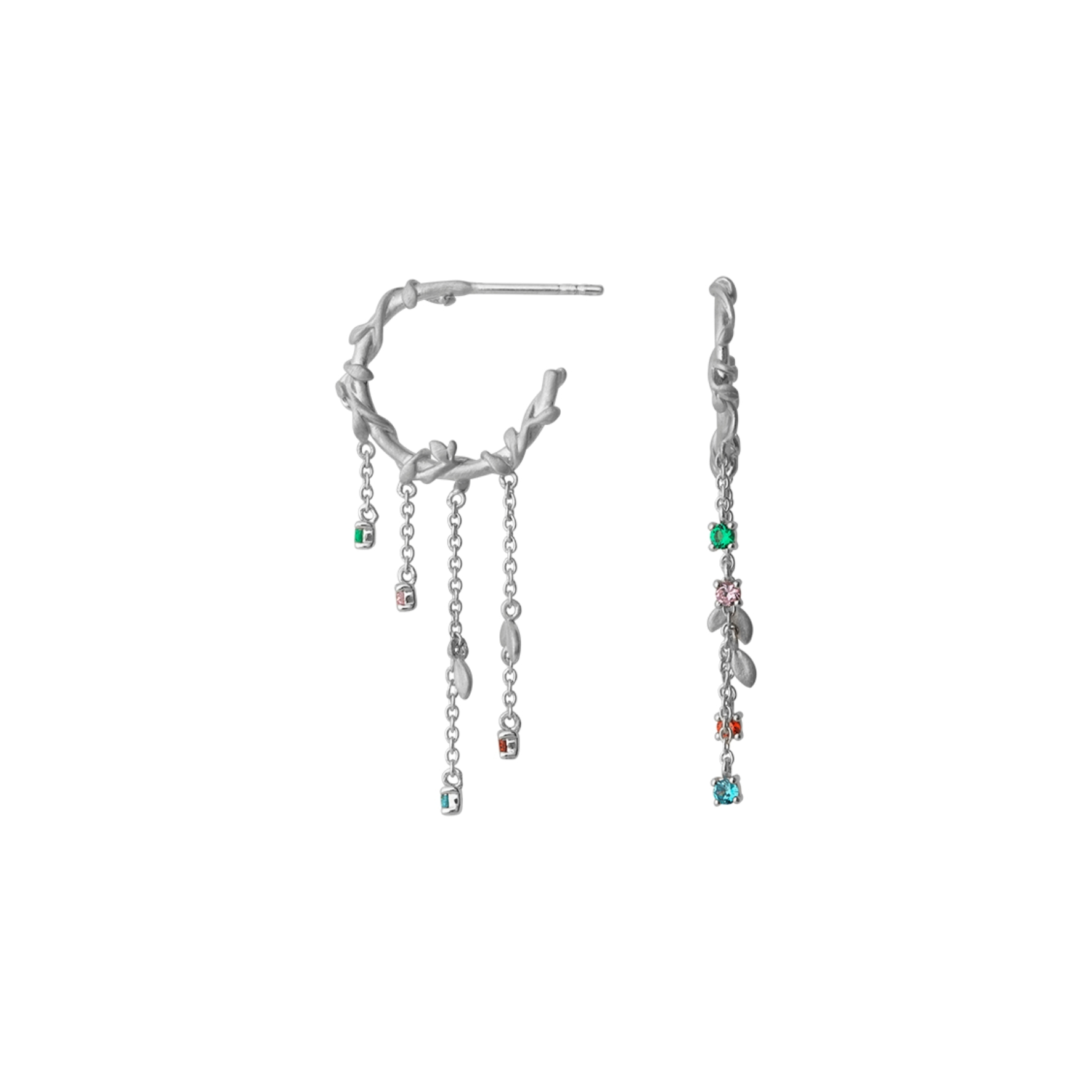 Jungle Ivy Hoops Mini Colors - Hopeanvärinen, Pinkki, Punainen, Turkoosi, Sininen, Vihreä