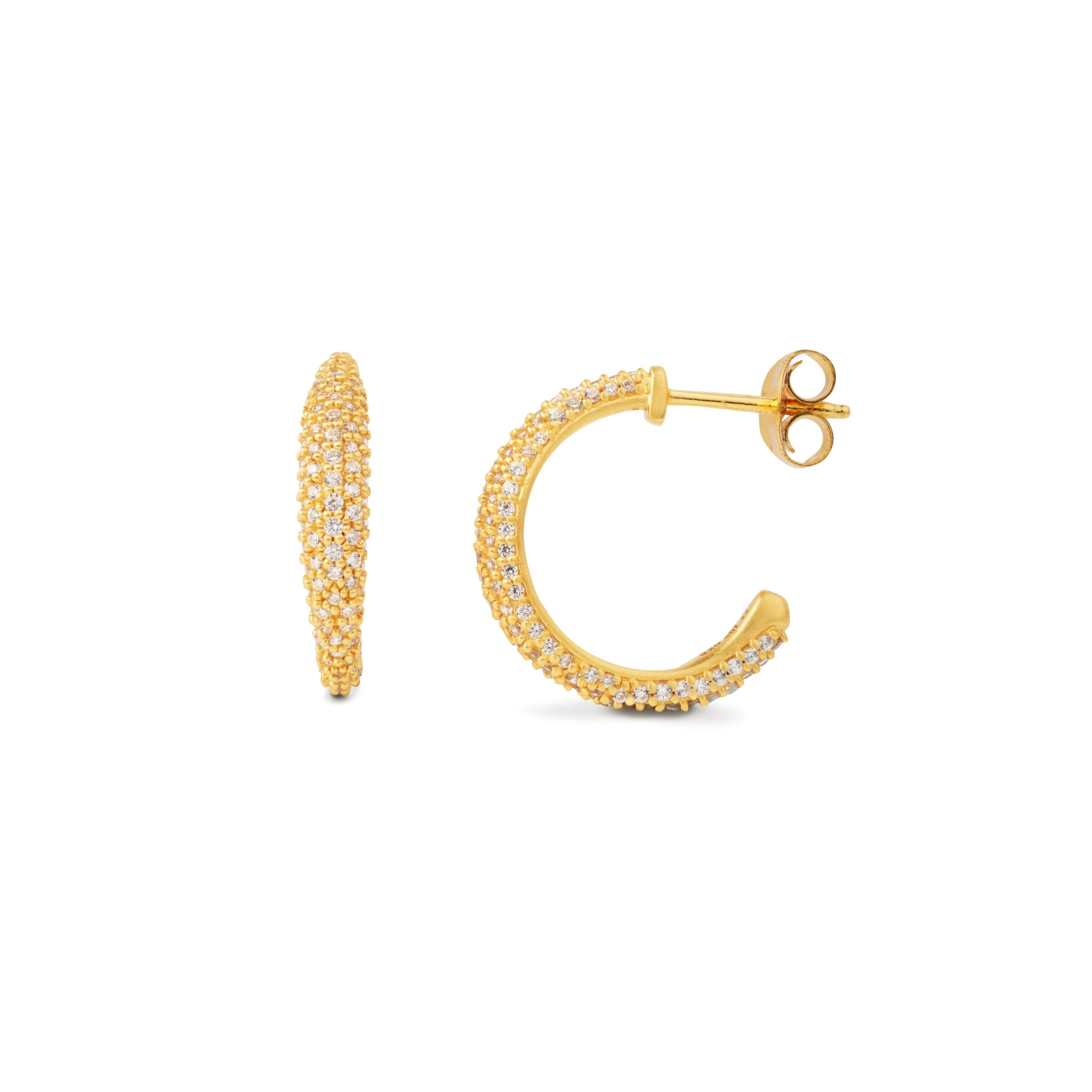 Ocean Flow Medium Sparkle Hoops - Kullanvärinen, Valkoinen