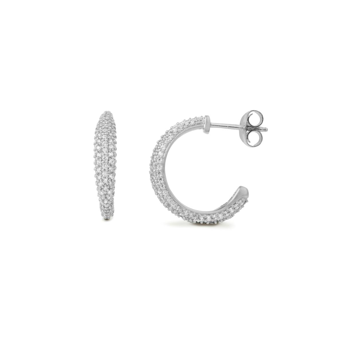 Ocean Flow Medium Sparkle Hoops