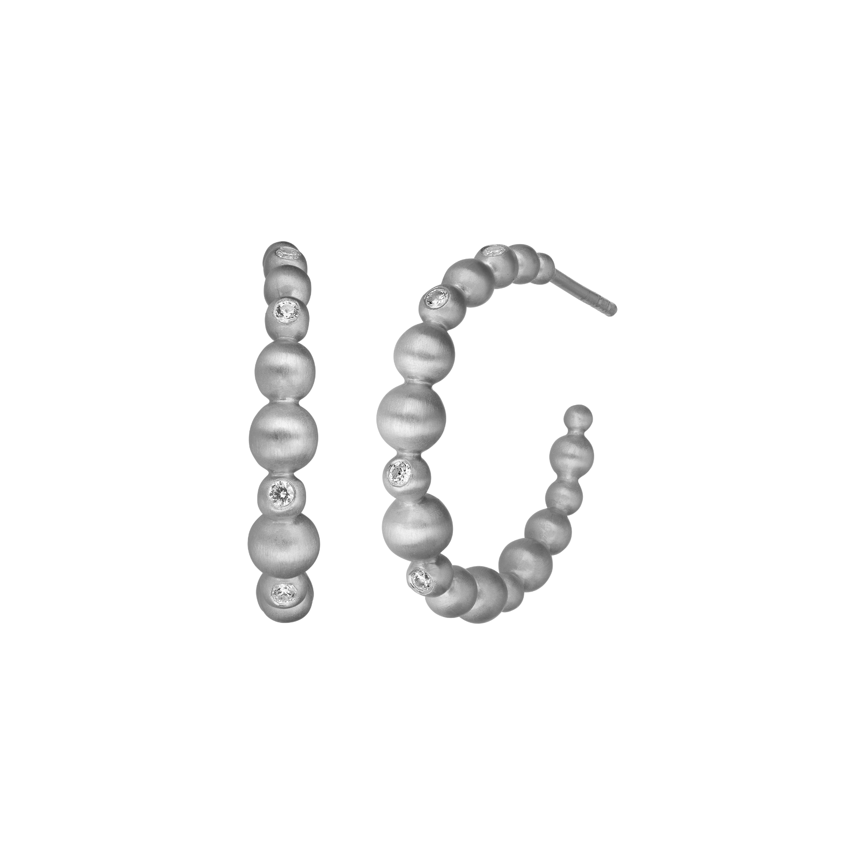 Pebbles Hoops - Hopeanvärinen, Valkoinen