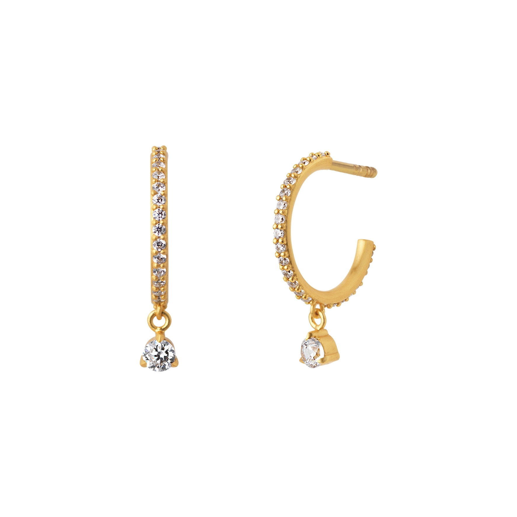 Sparkle Hoops Mini Dangling Stones