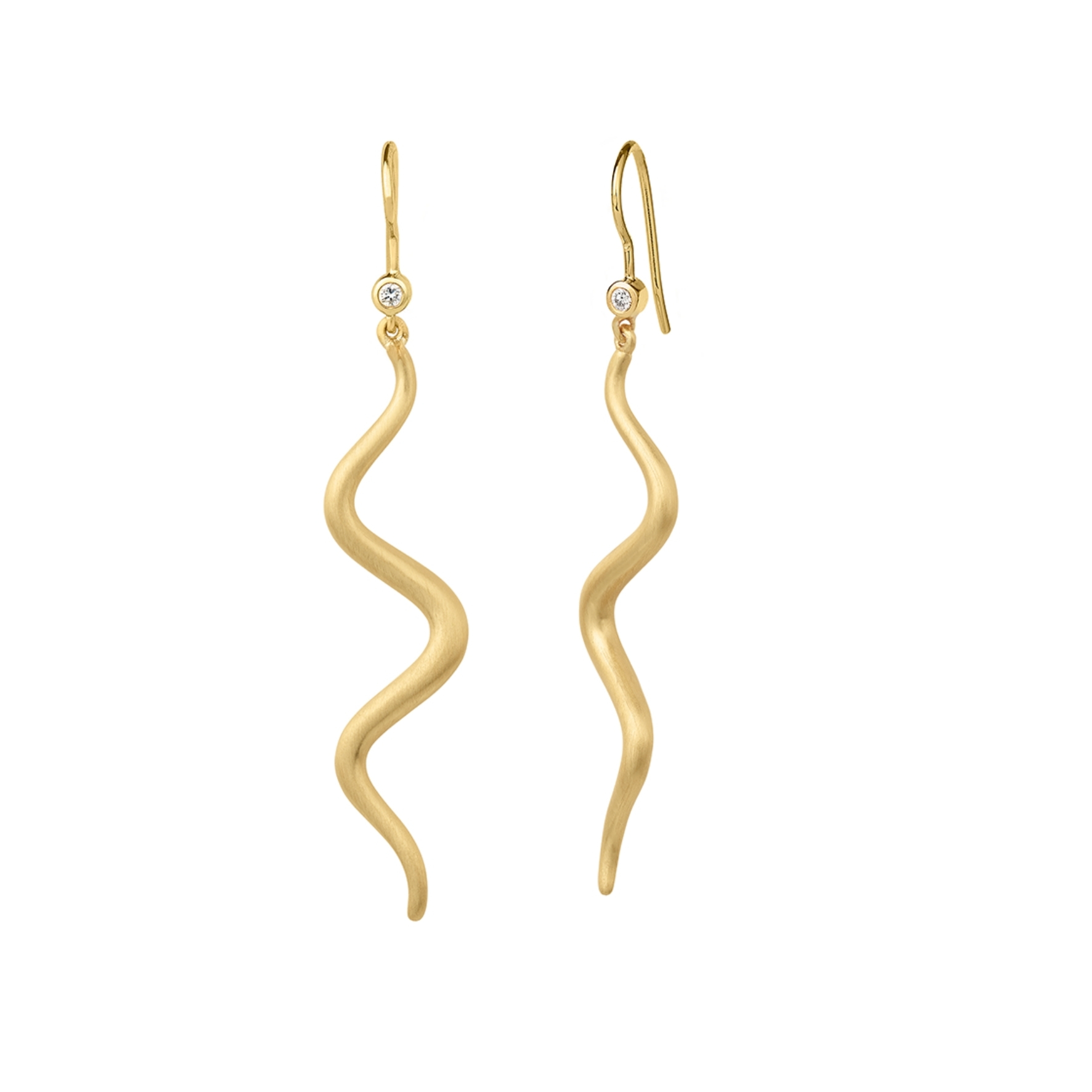 Wave Earrings (byBiehl) - Kullanvärinen, Valkoinen