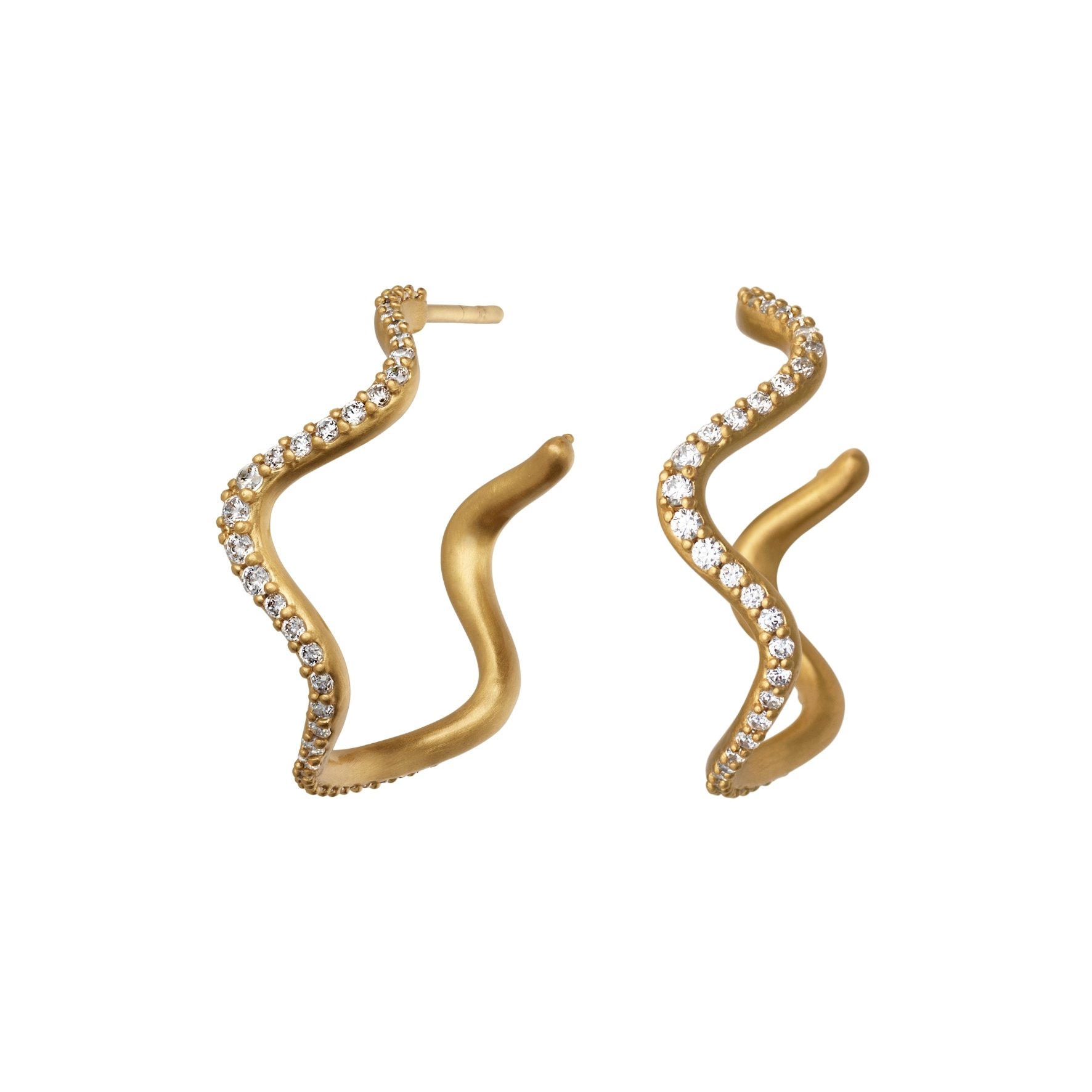 Wave Sparkle Hoops