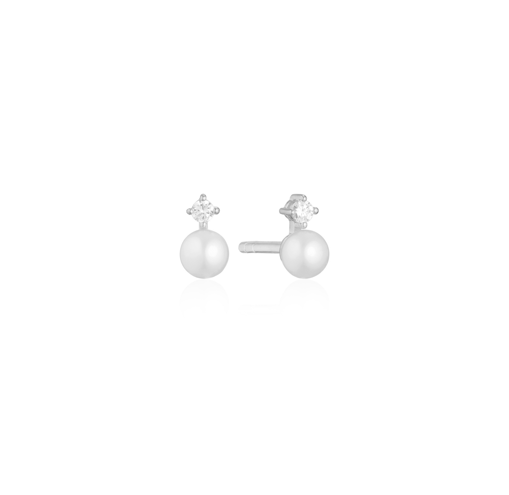 Adria Uno Piccolo Earrings - Couleur argent, Blanc