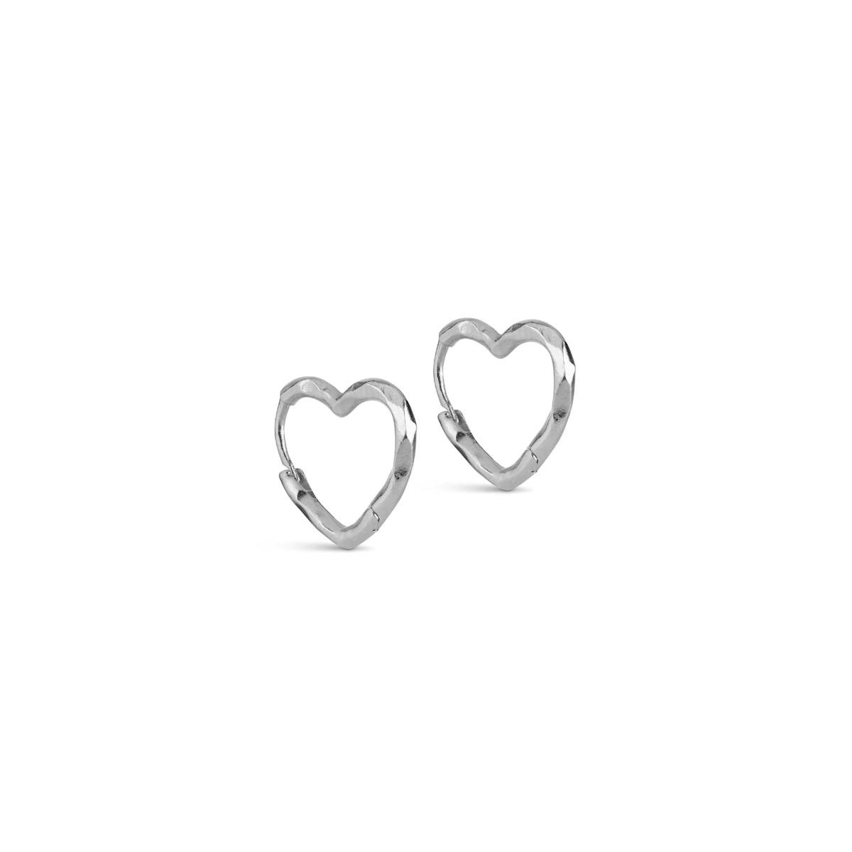 Organic Heart Small Hoops