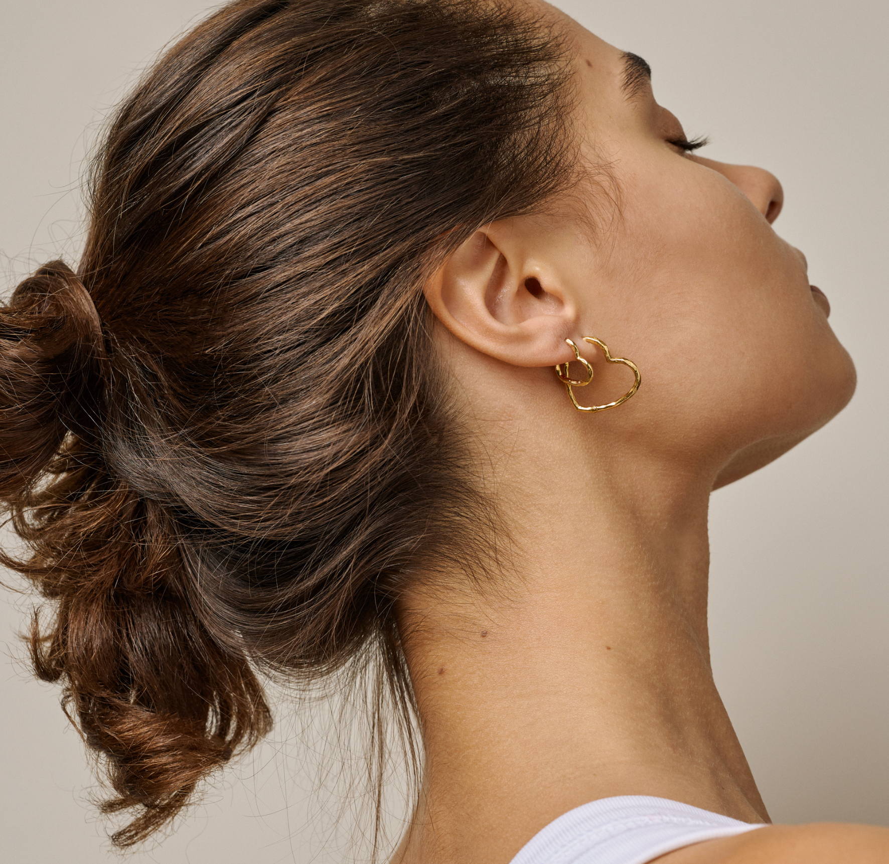 Organic Heart Medium Hoops