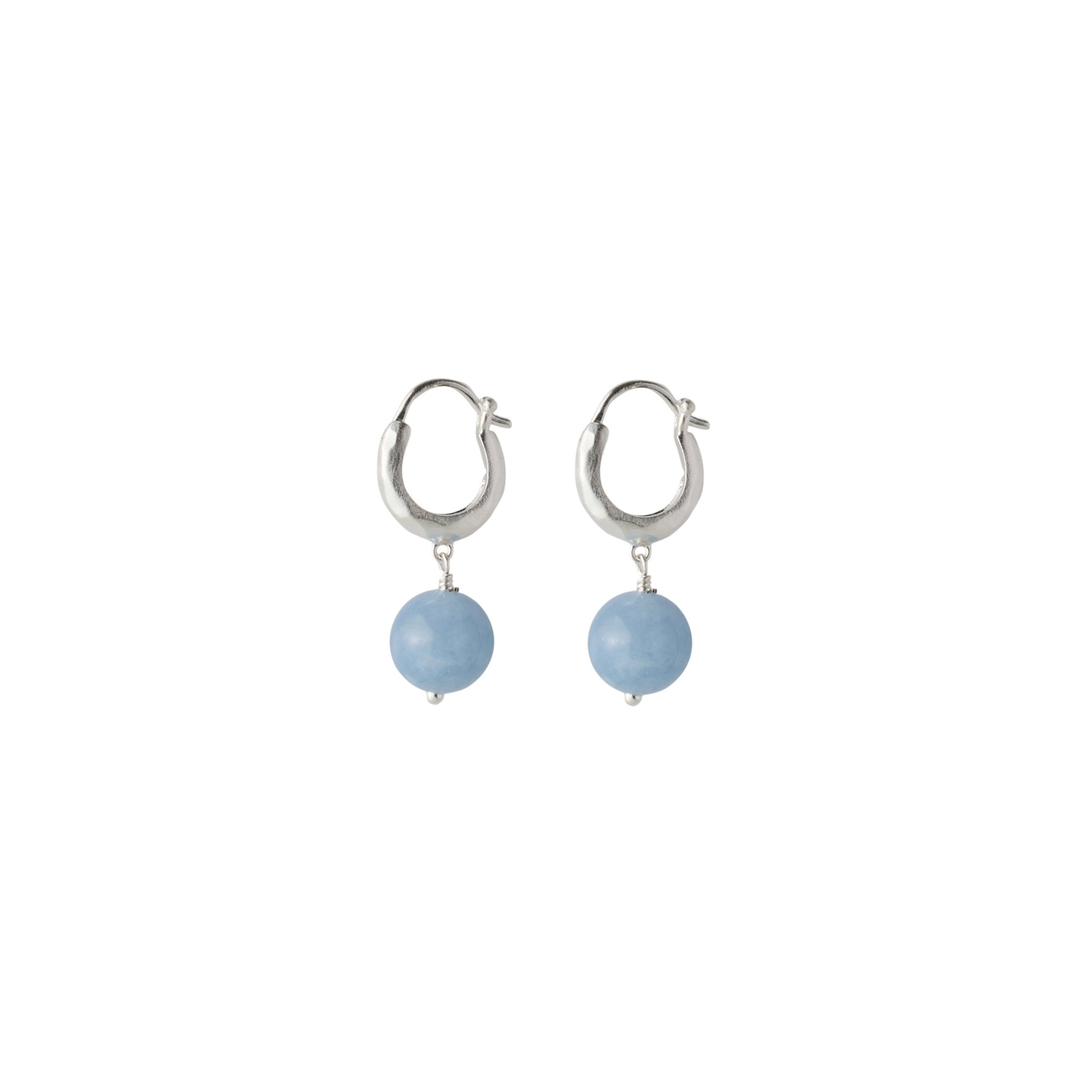 Blue Sky Earrings - Hopeanvärinen, Sininen