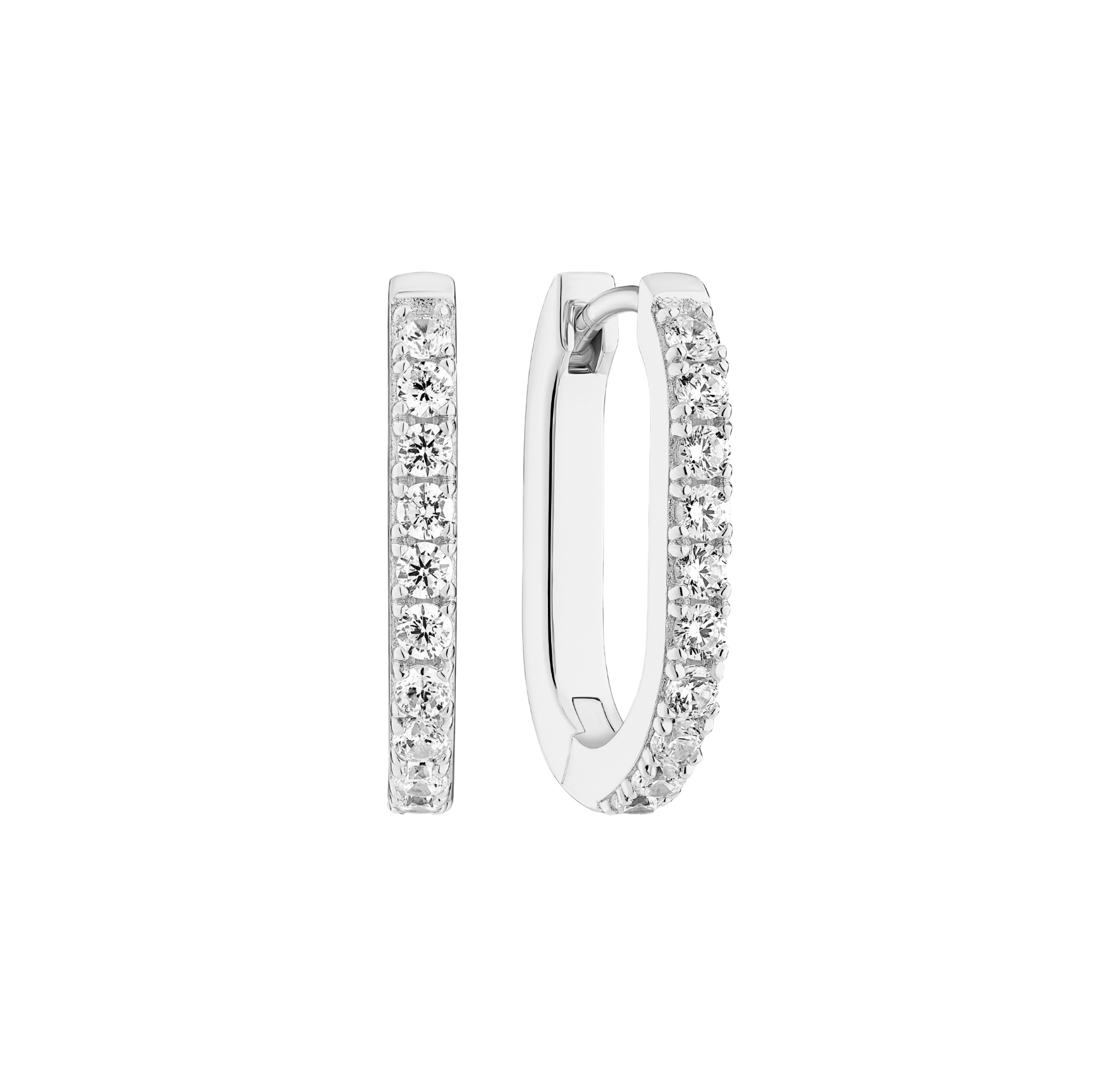 Capizzi Piccolo Earrings - Couleur argent, Blanc