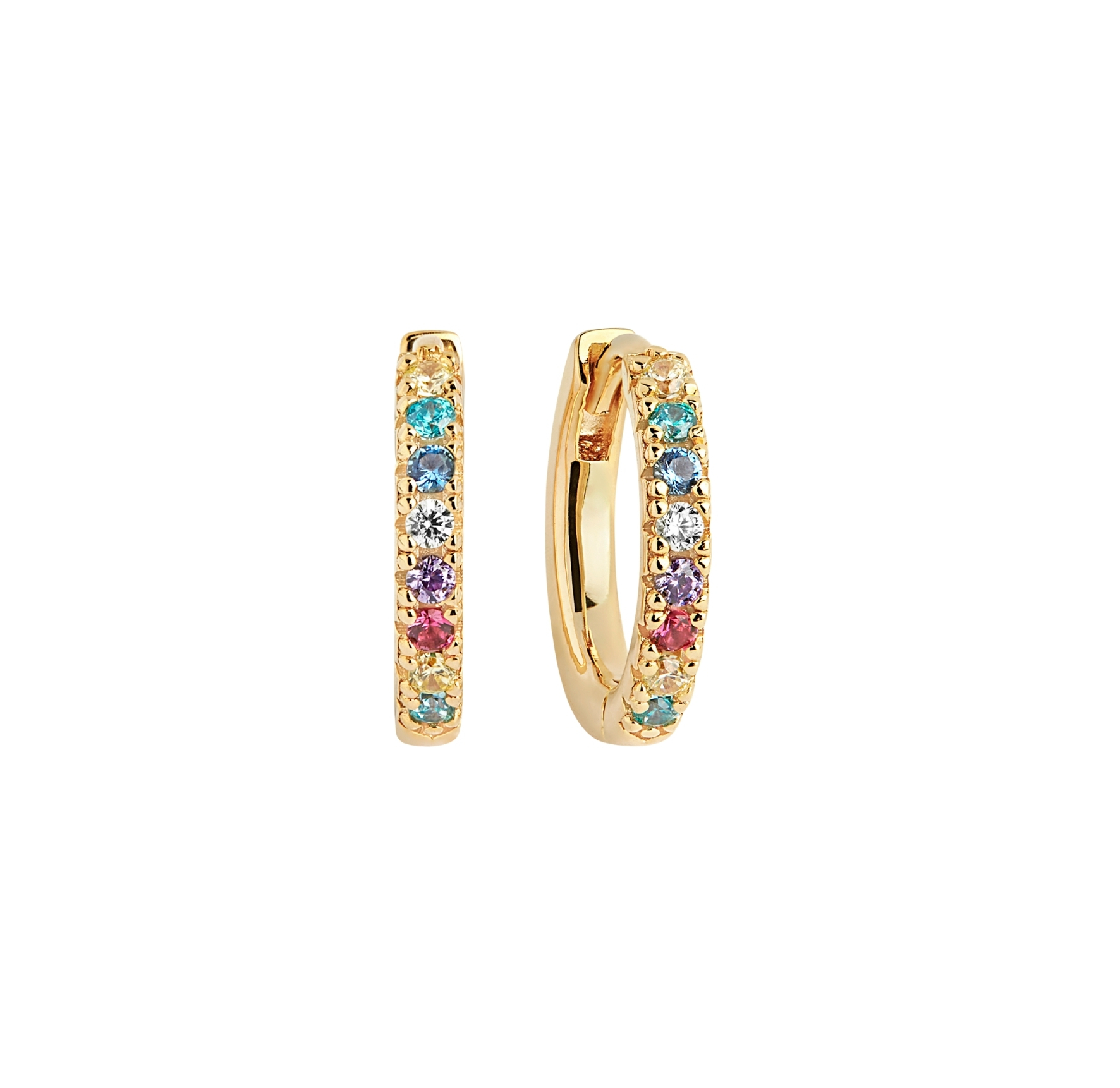 Ellera Medio Color Earrings - Couleur or, Pourpre, Jaune, Rouge, Blanc, Turquoise, Bleu