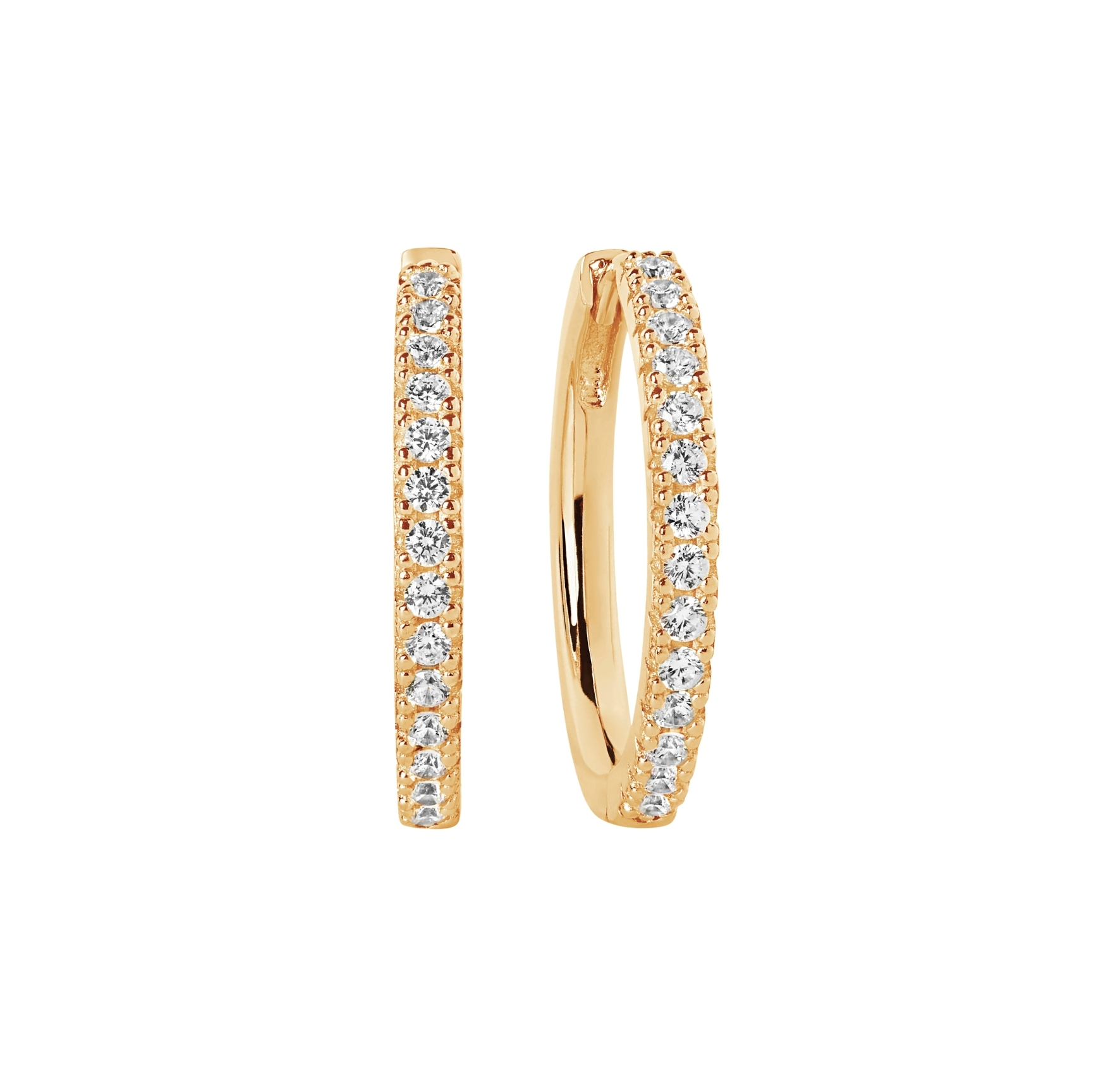 Ellera Grande Earrings - Couleur or, Blanc