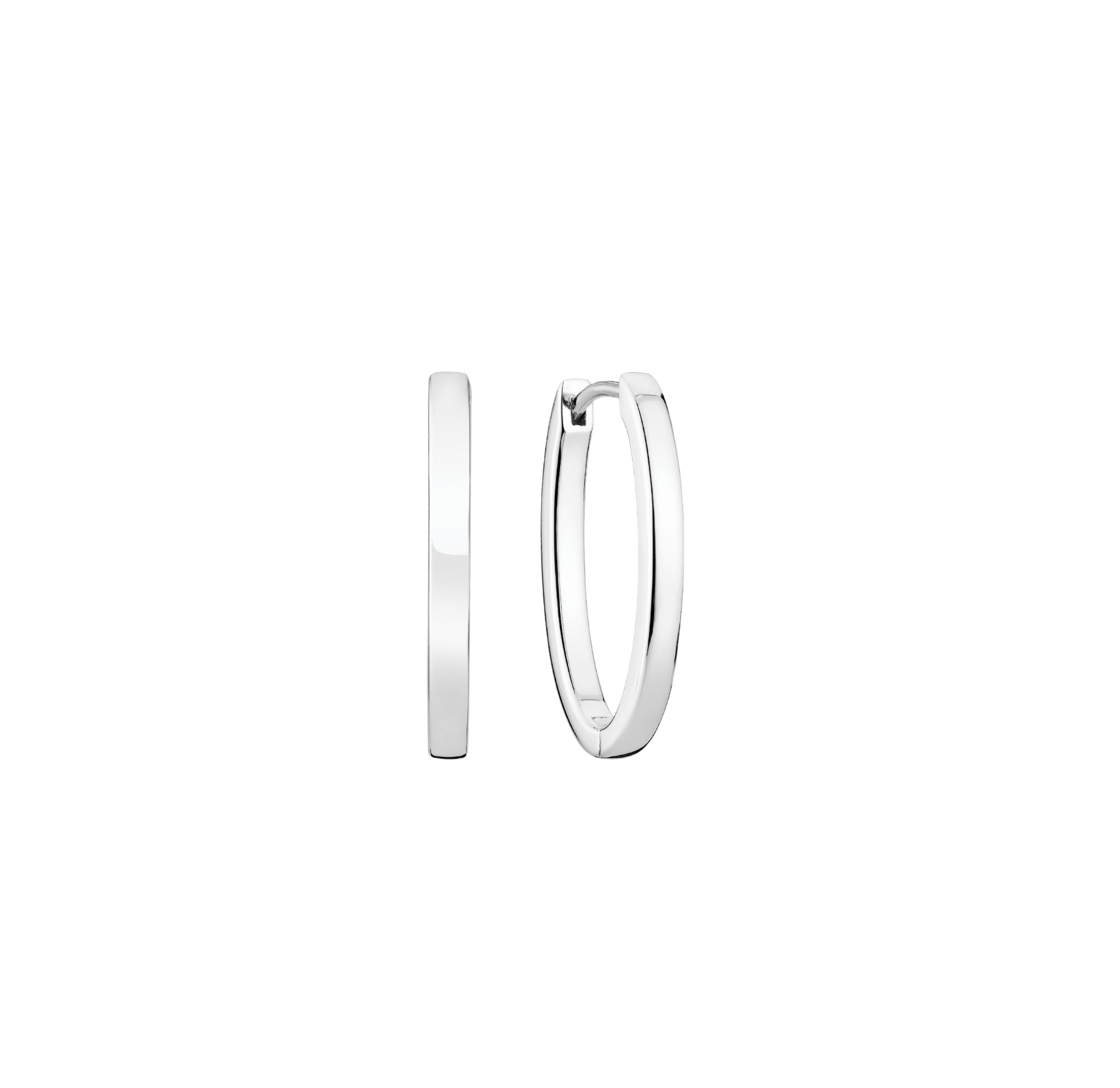 Ellisse Pianura Piccolo Earrings - Couleur argent