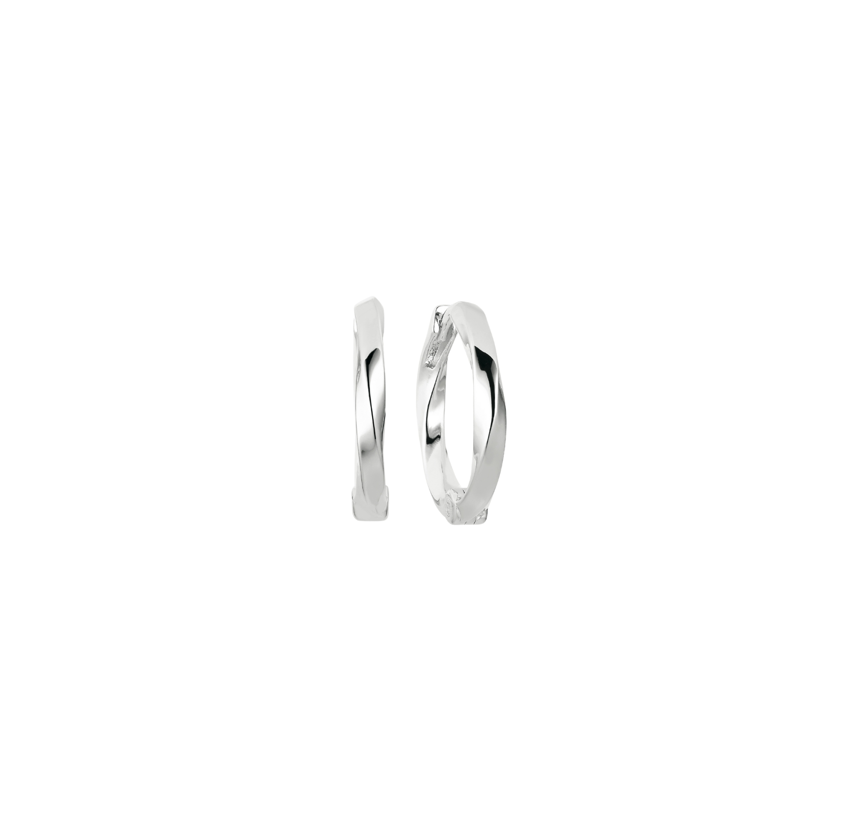 Ferrara Medio Pianura Earrings - Couleur argent, Blanc