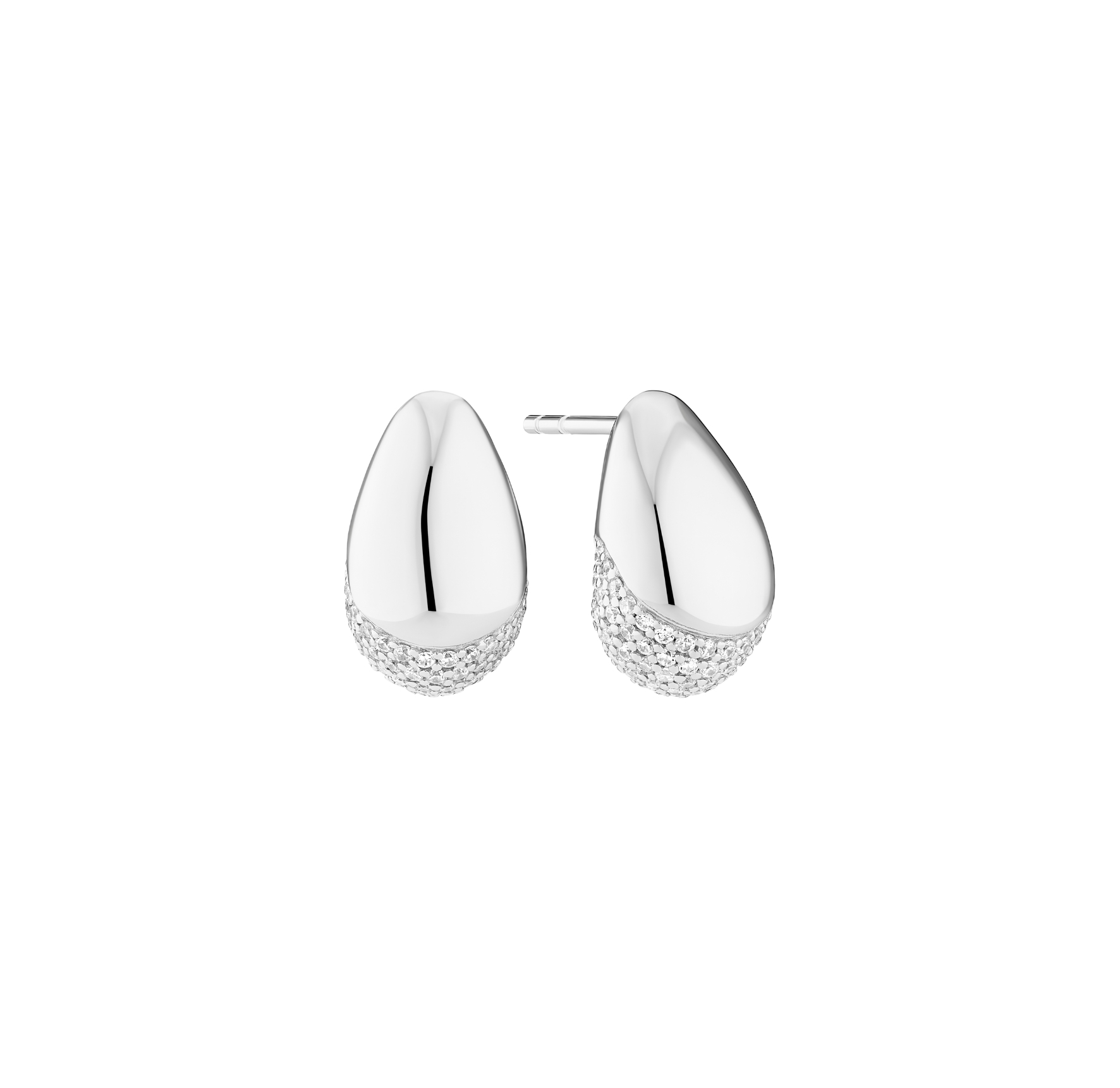 Goccia Earrings - Couleur argent, Blanc