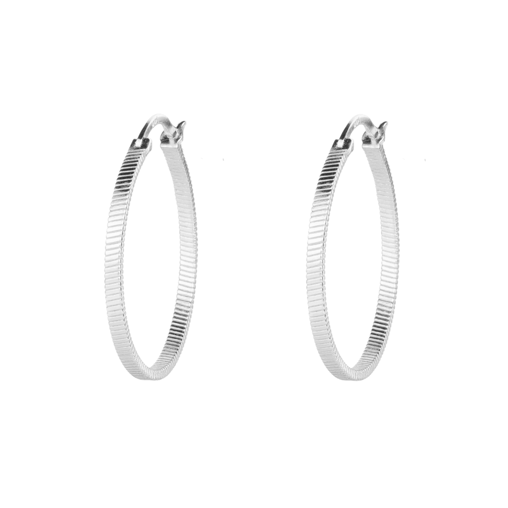 Fortune Teller Creol Earrings Large - Hopeanvärinen