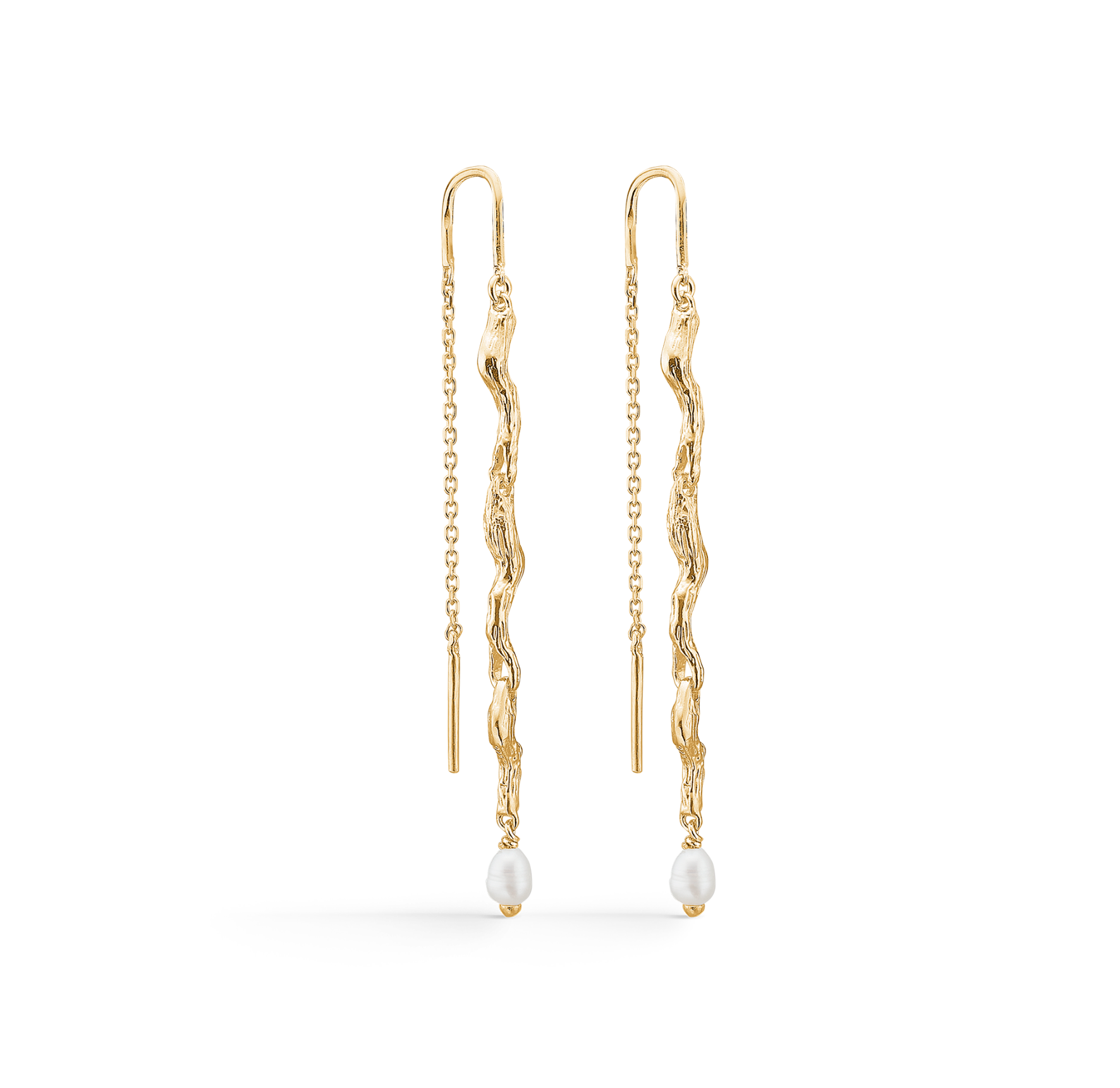 Tangled Pearl Earchains