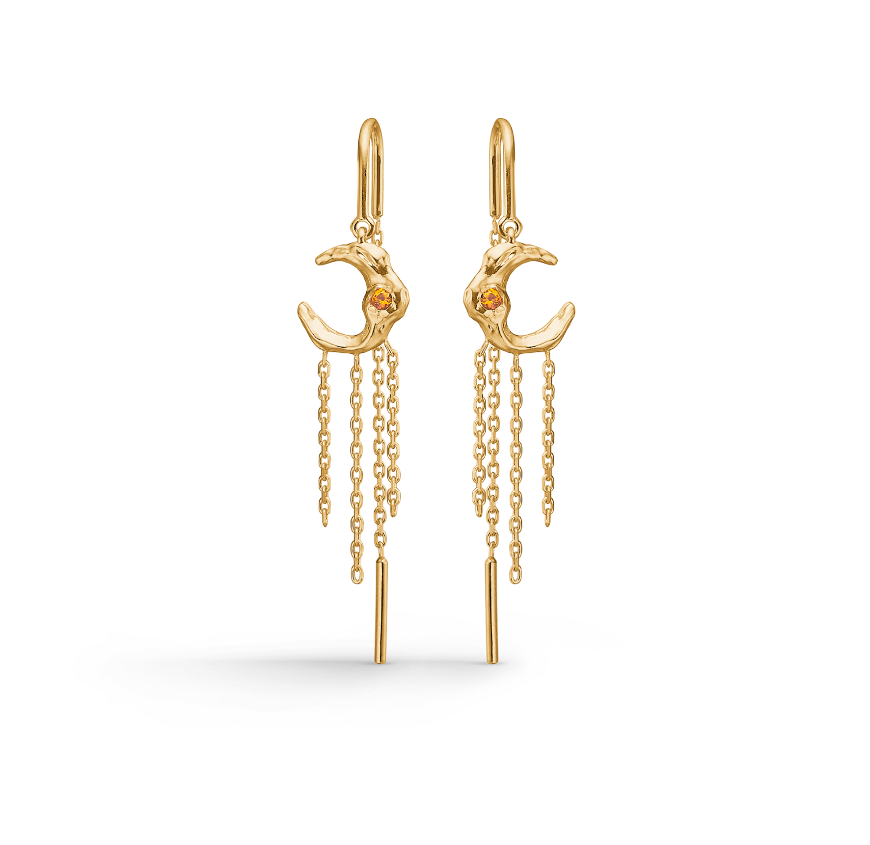 Lunar Orange Zircon Earrings