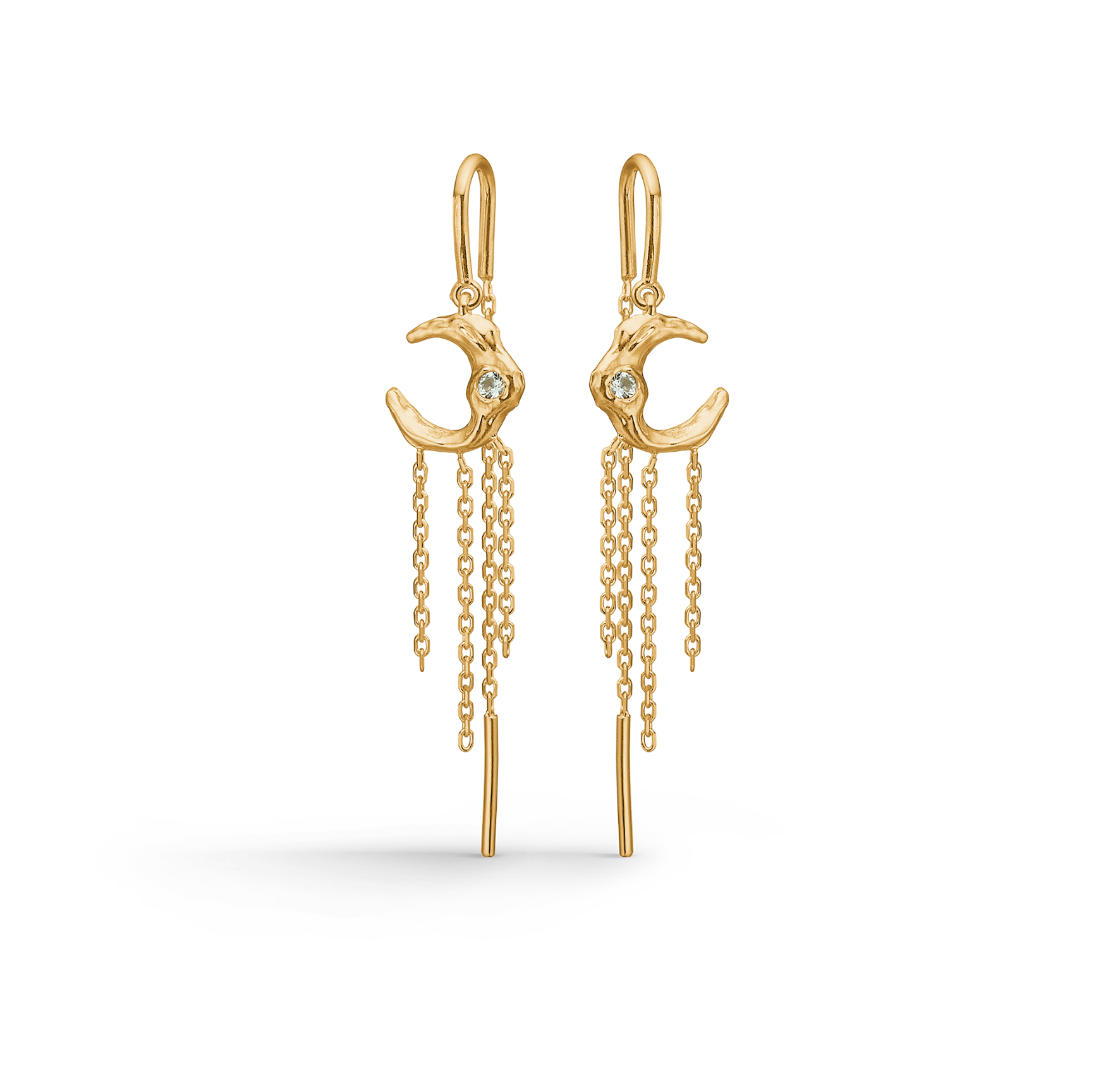 Lunar Green Zircon Earrings