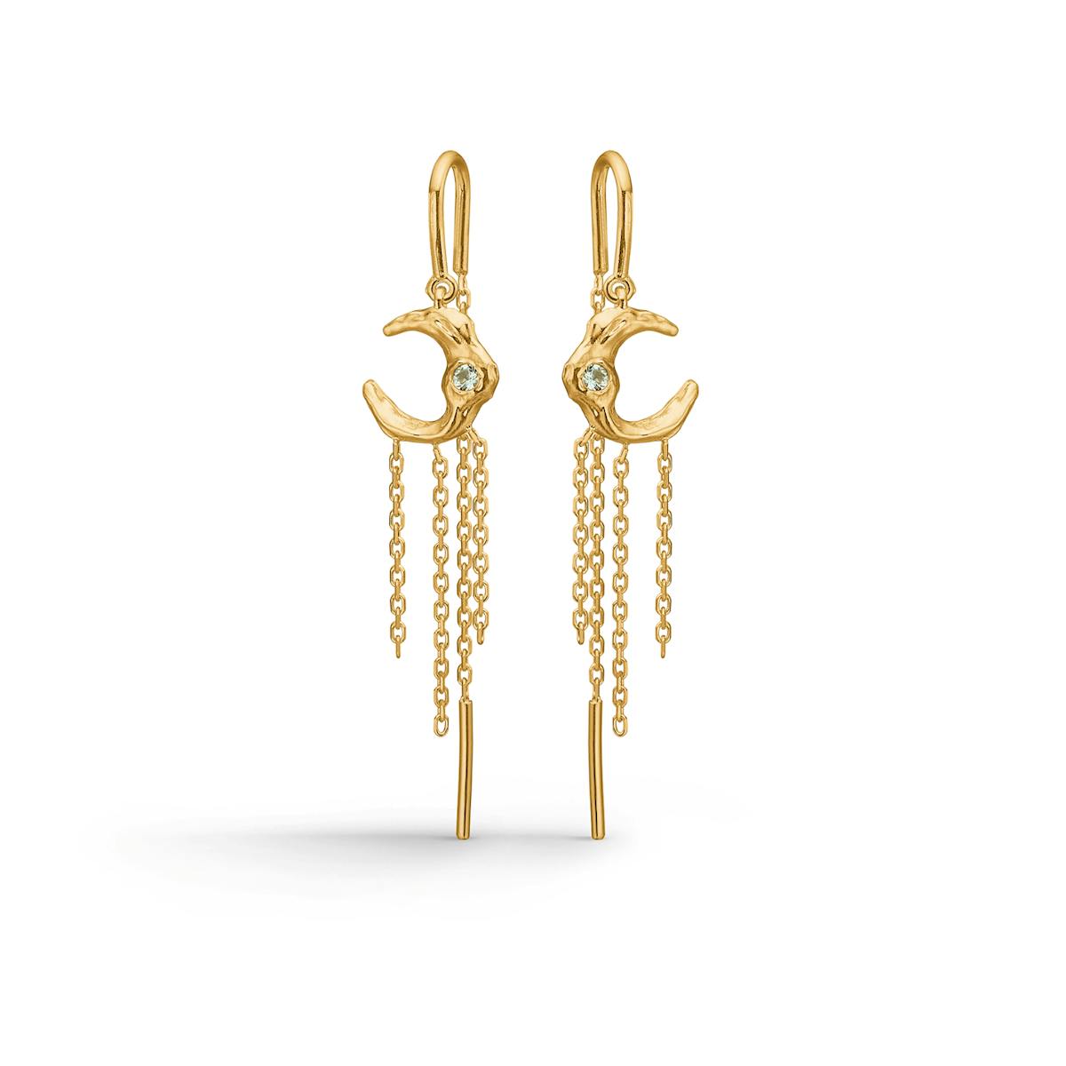 Lunar Green Zircon Earrings