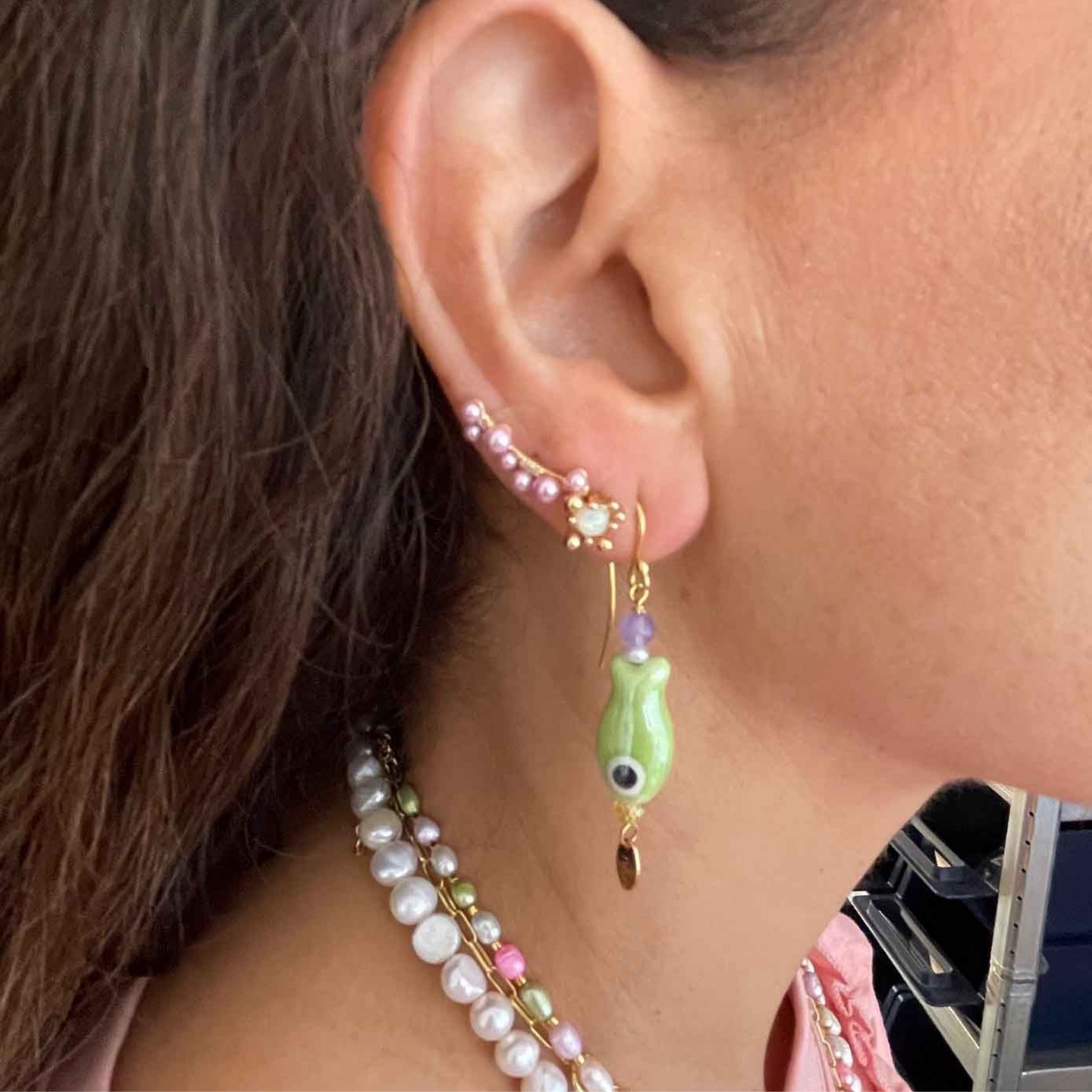 Livi Green Multi Earrings