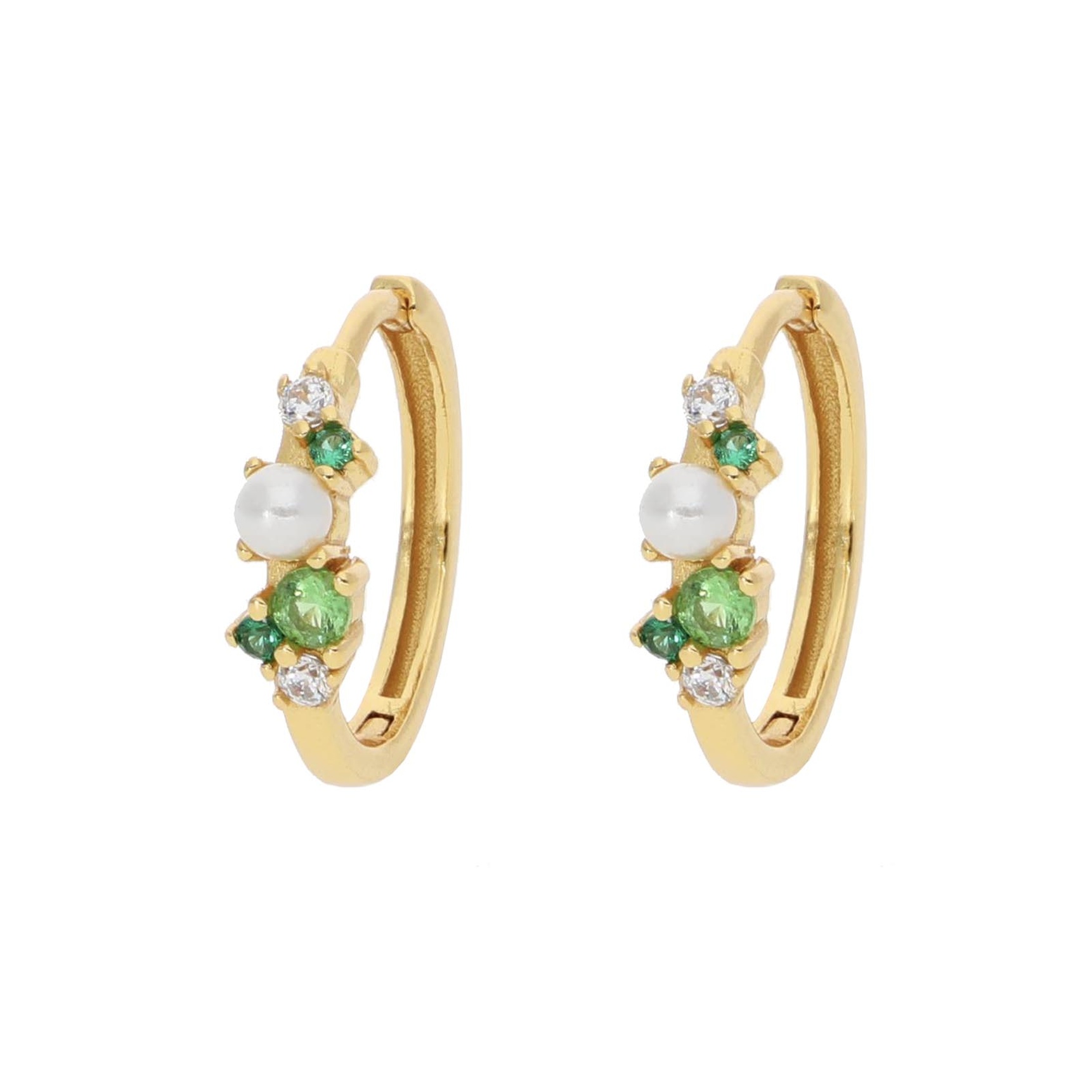 Ella Large Green Hoops