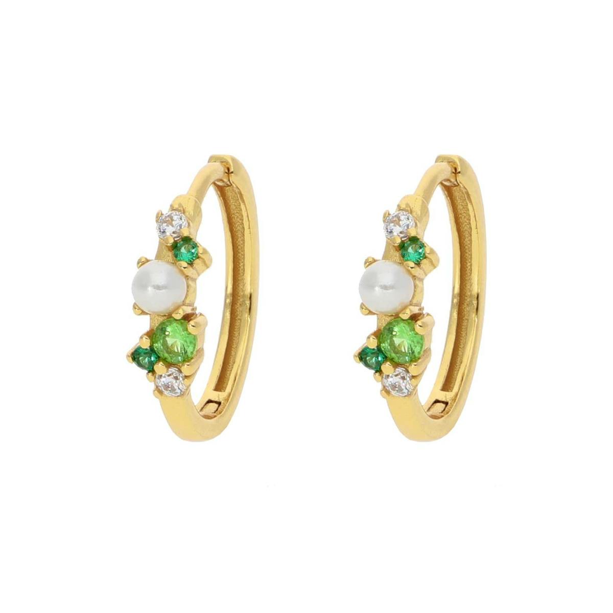 Ella Large Green Hoops