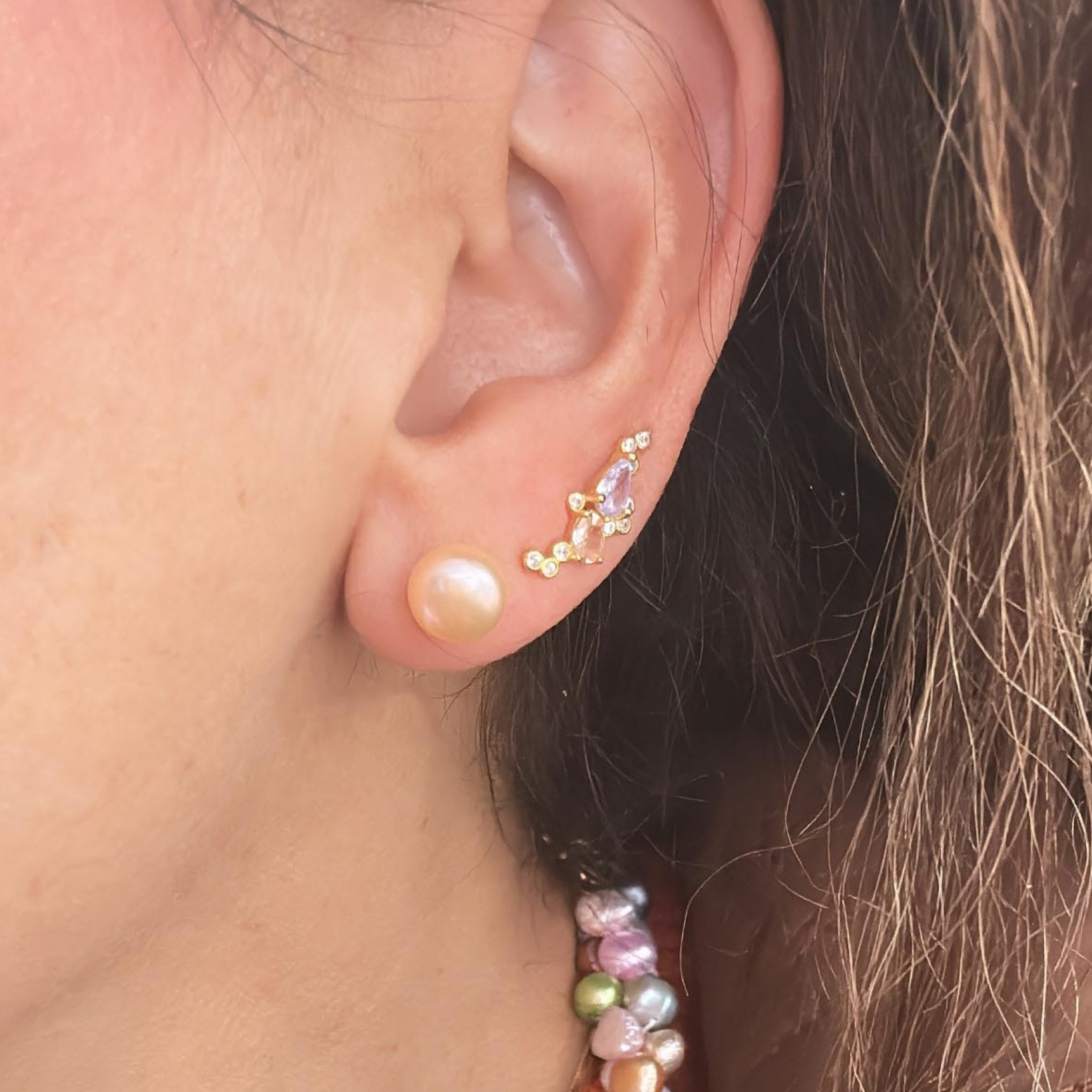 Ditte Peach Earsticks