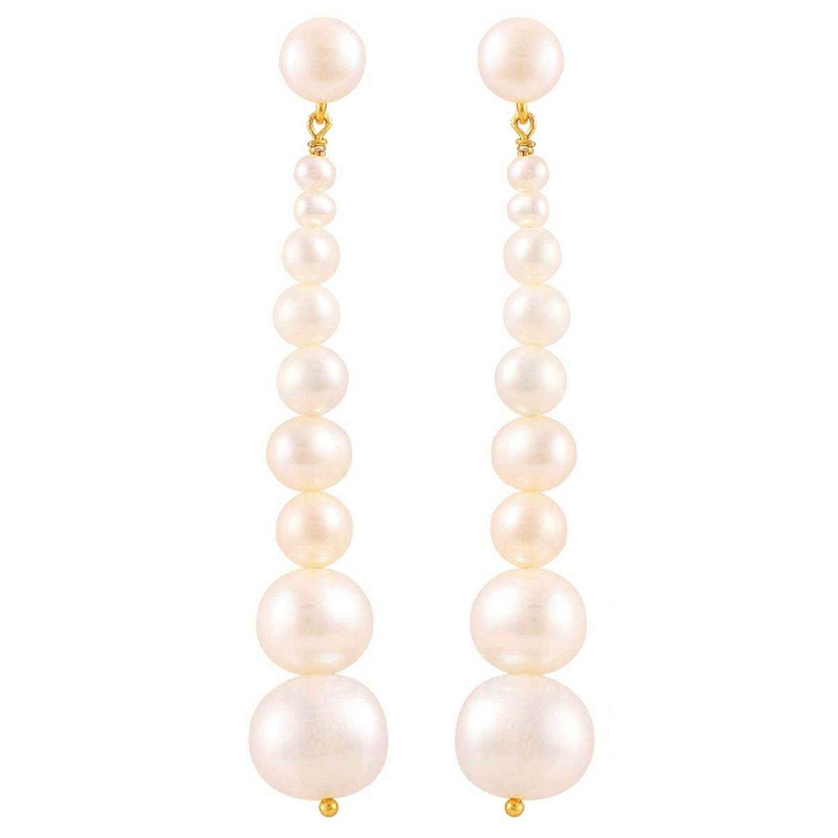 Embla White Earrings