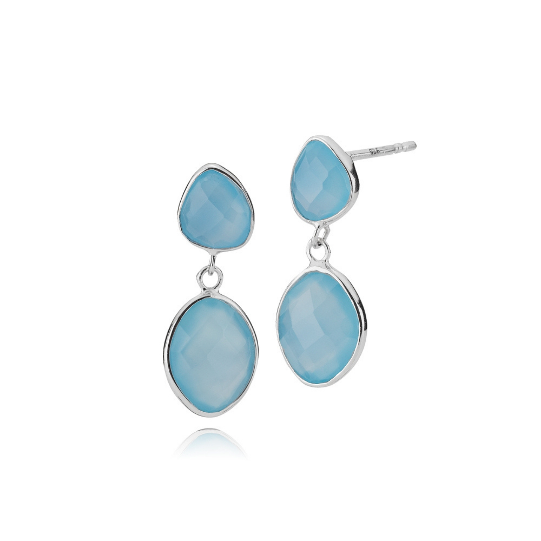 Sara Double Blue Earrings