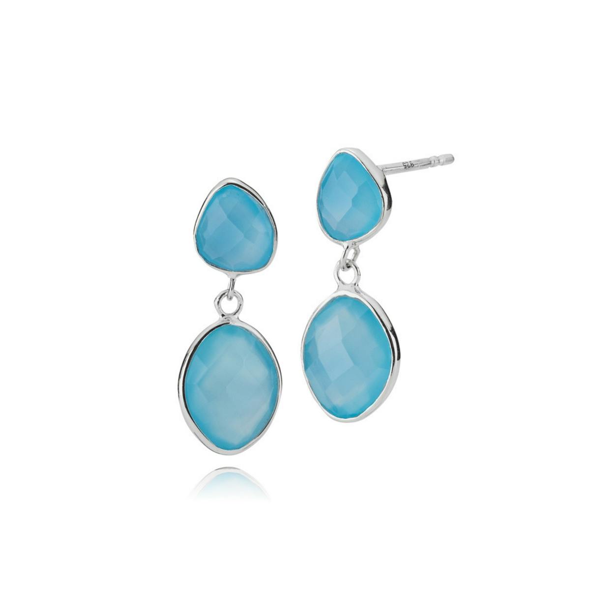Sara Double Blue Earrings