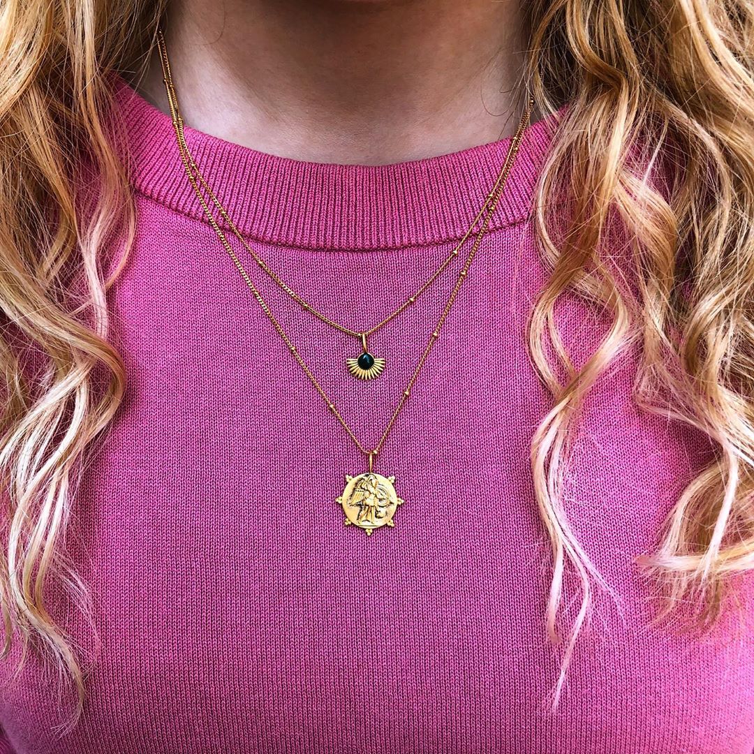 Soleil necklace Petrol Green