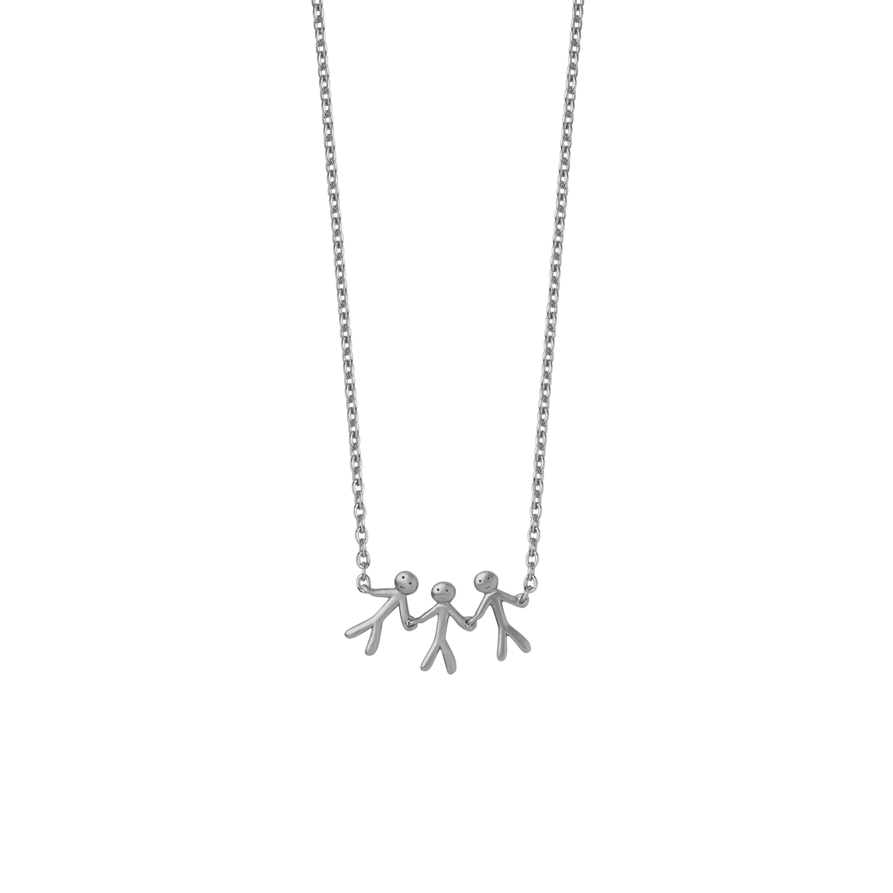 Together Family 3 Necklace - Hopeanvärinen